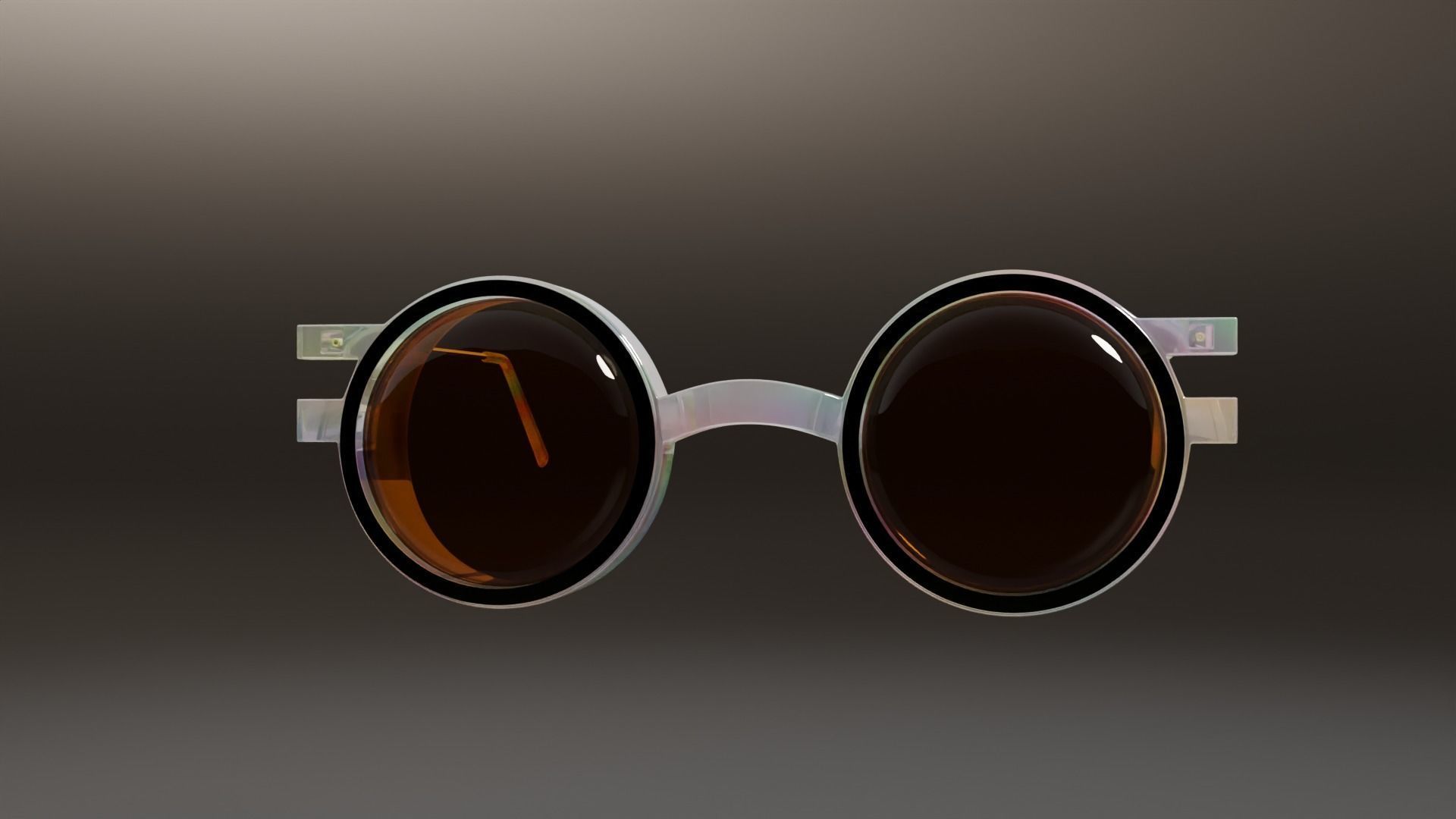 Retro Glasses Free 3D model_1