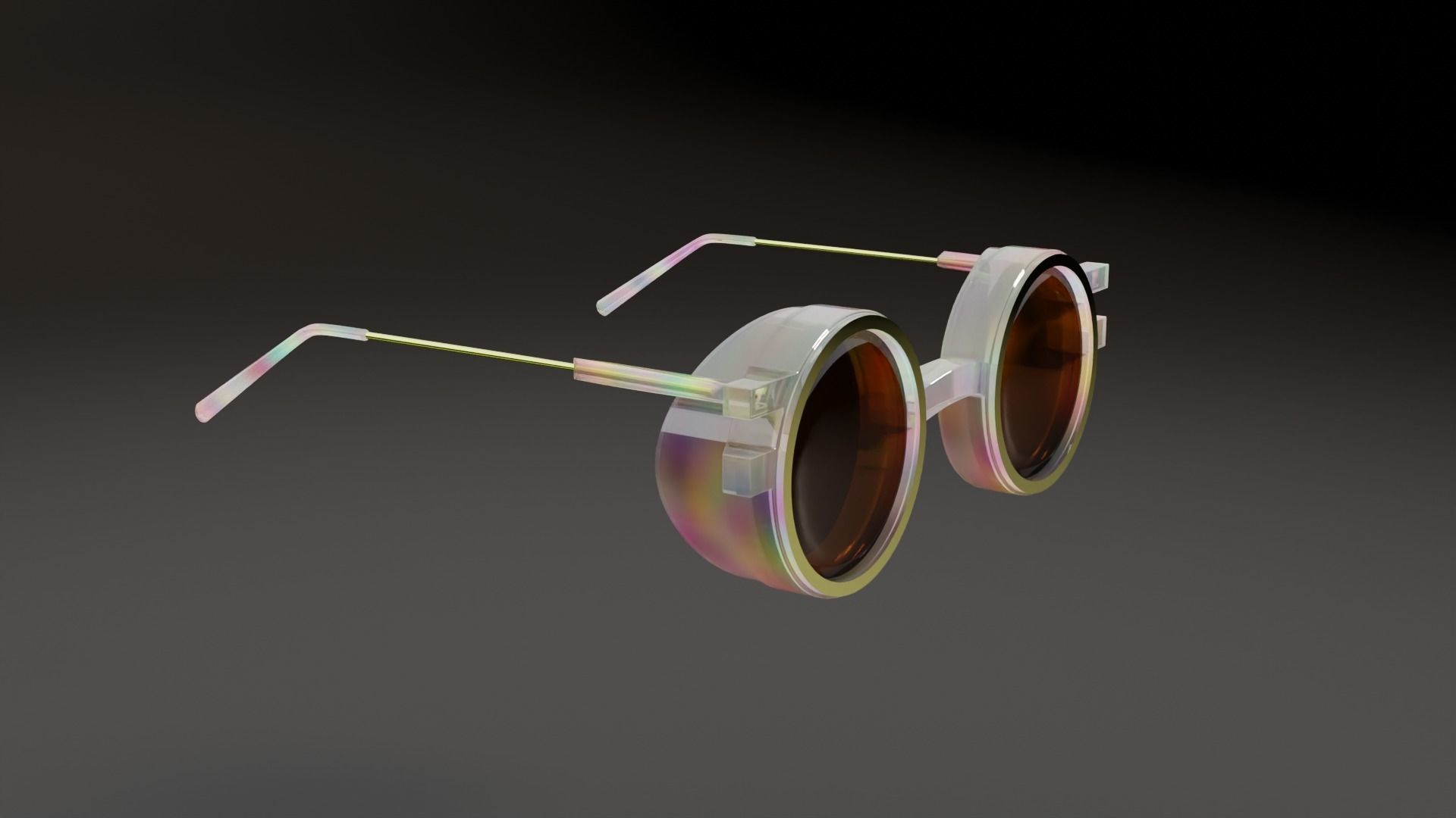 Retro Glasses Free 3D model_2