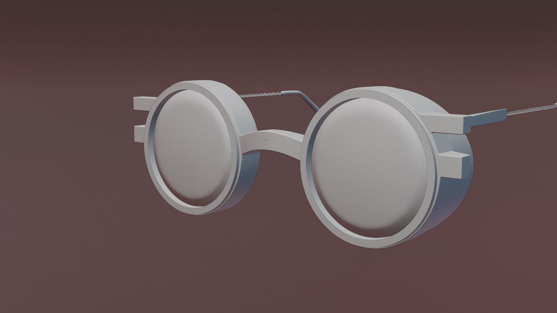 Retro Glasses Free 3D model_3
