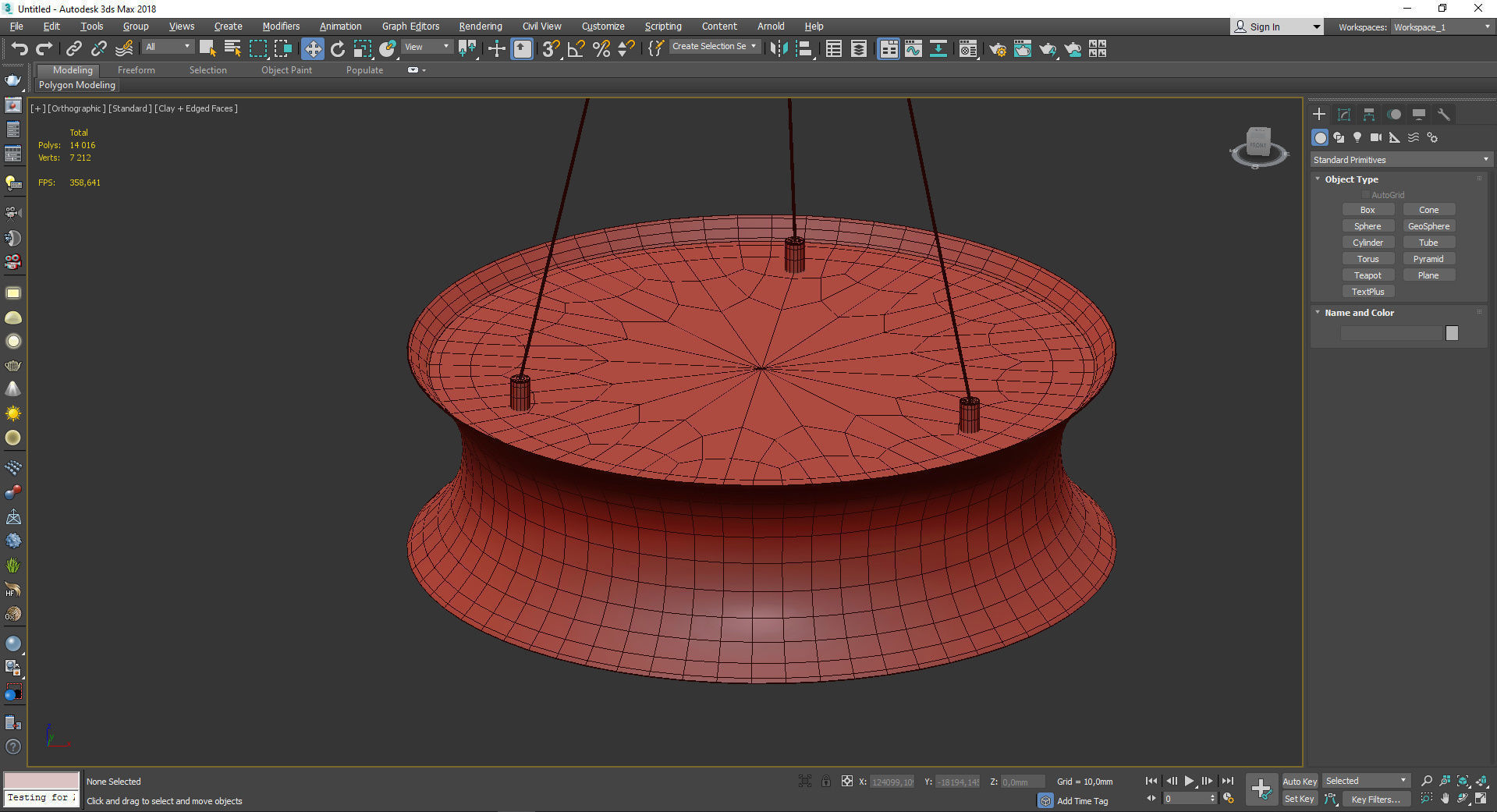 Tango LED Pendant Light Low-poly 3D model_4
