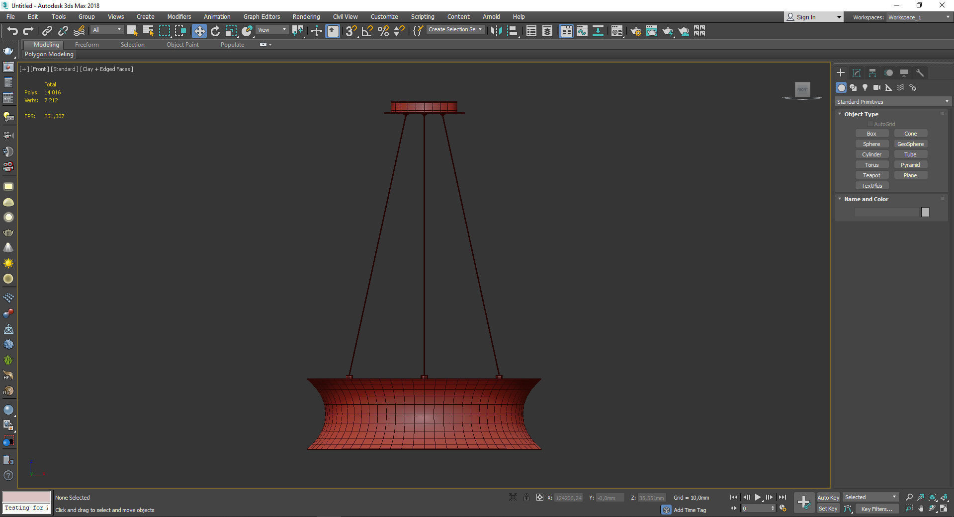 Tango LED Pendant Light Low-poly 3D model_2