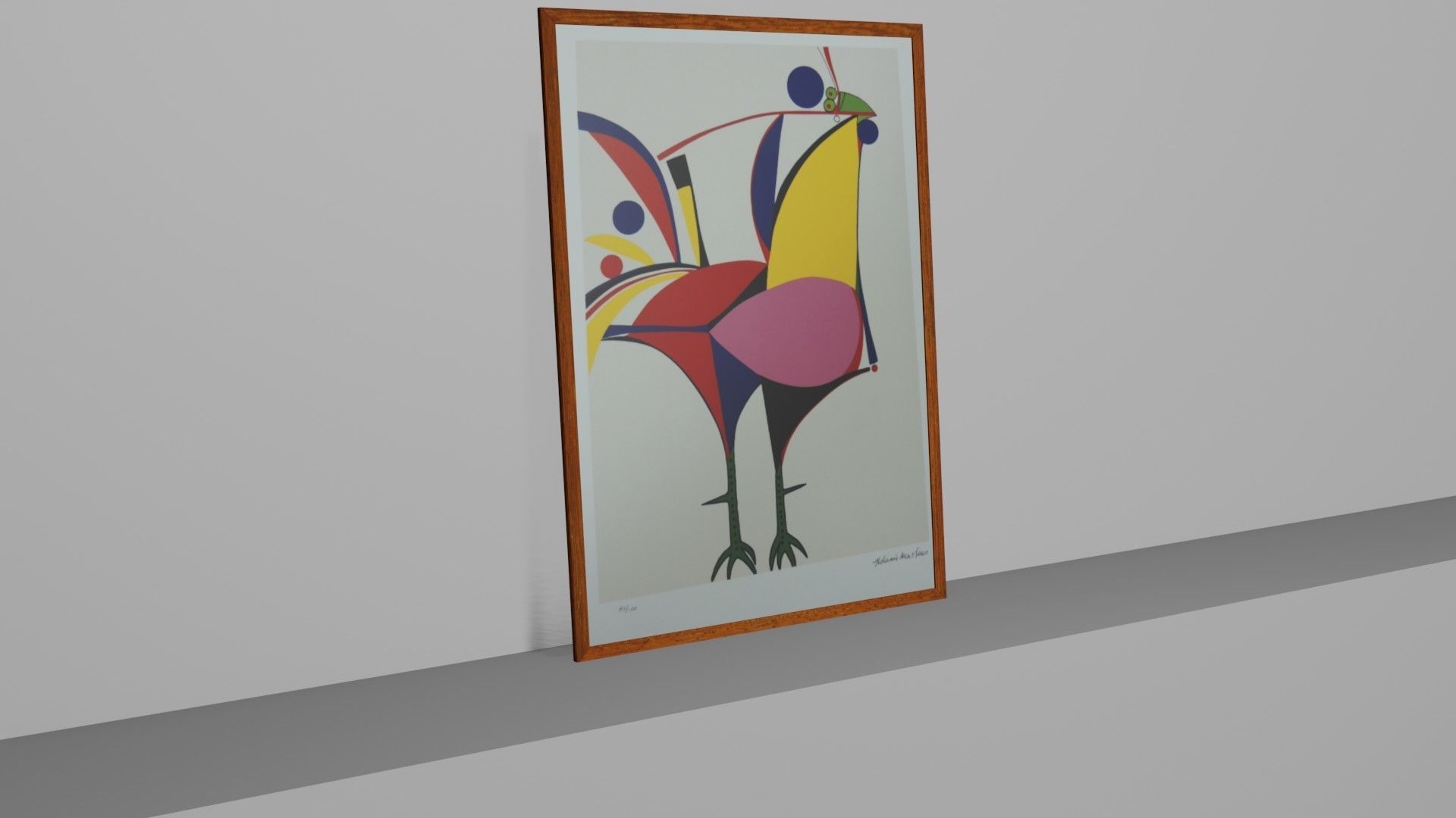 Aldemir Martins 3D model painting from brazilian artitst 3D model_1