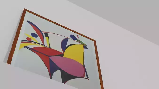 Aldemir Martins 3D model painting from brazilian artitst