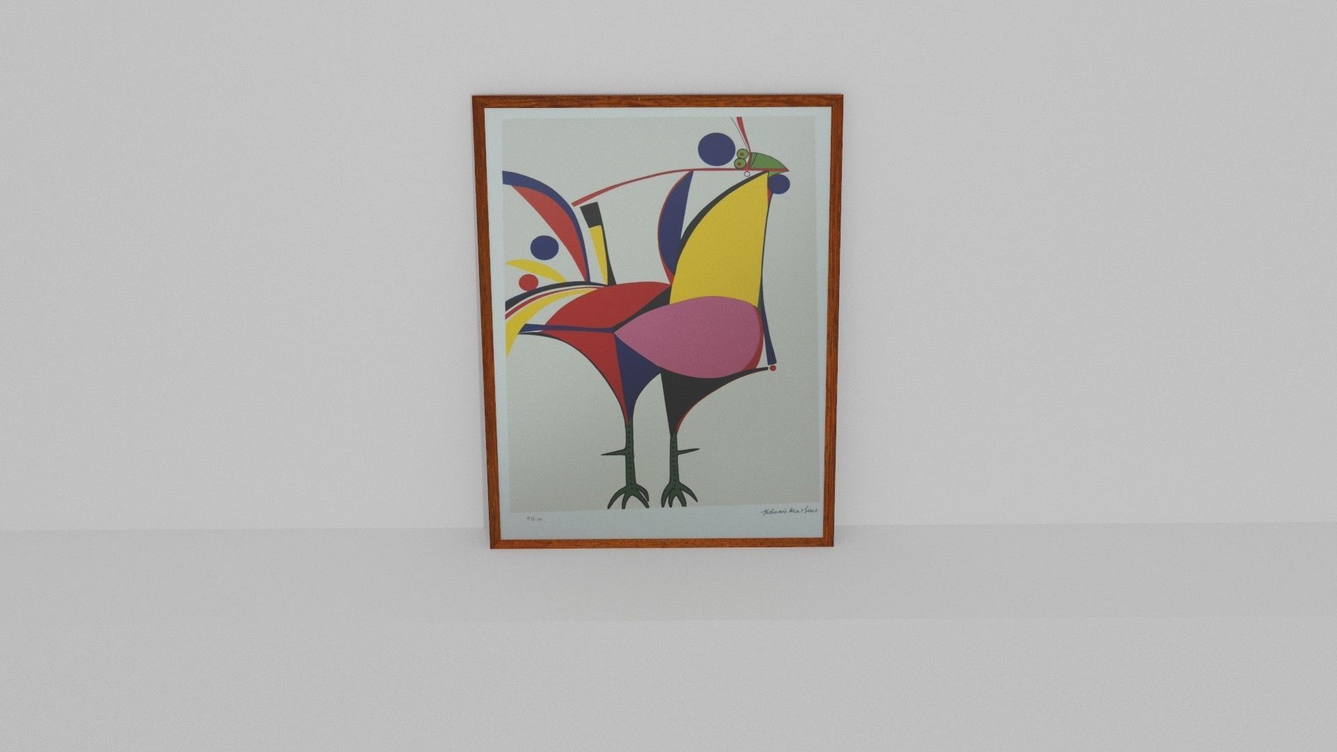 Aldemir Martins 3D model painting from brazilian artitst 3D model_7