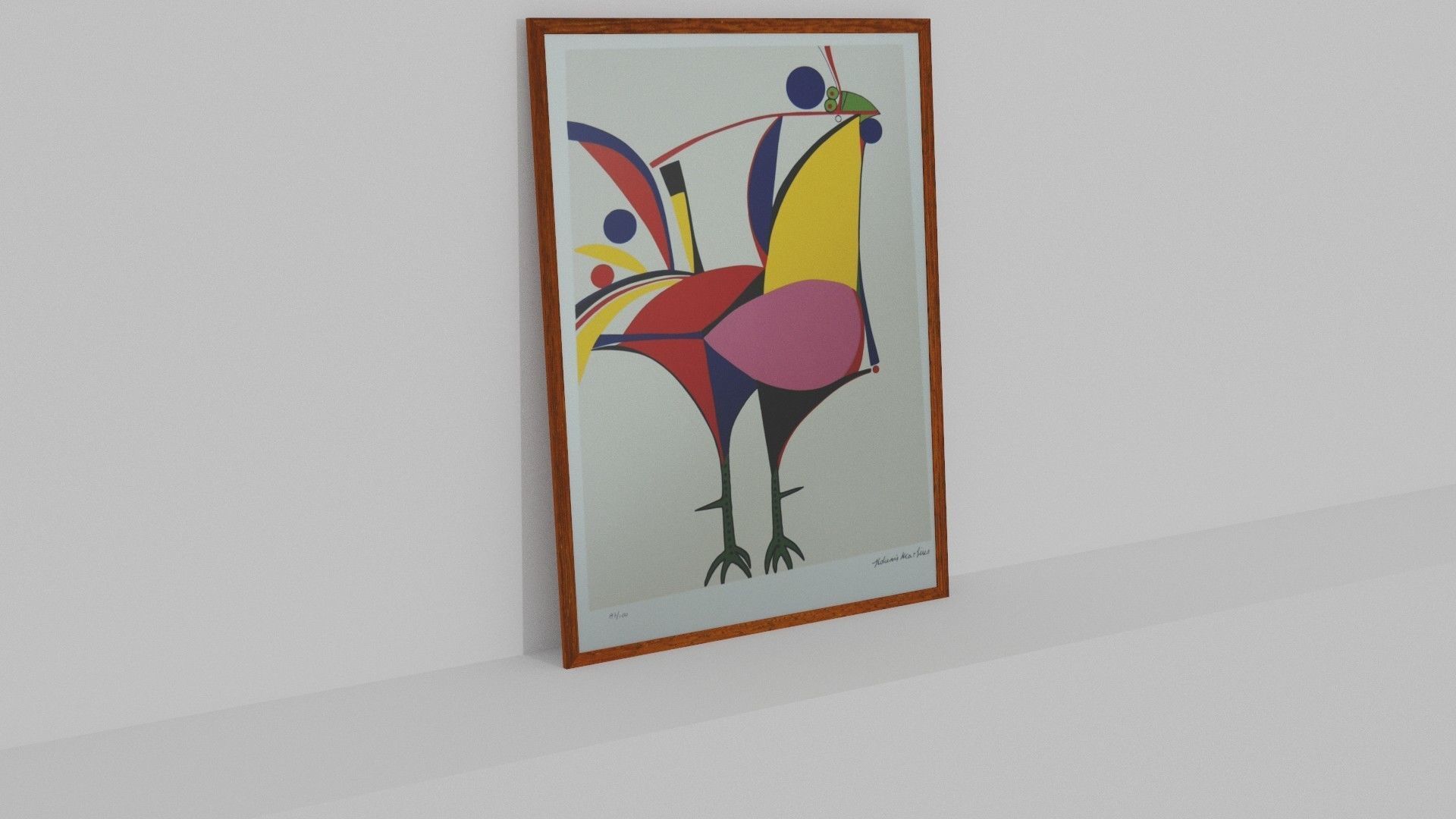 Aldemir Martins 3D model painting from brazilian artitst 3D model_5