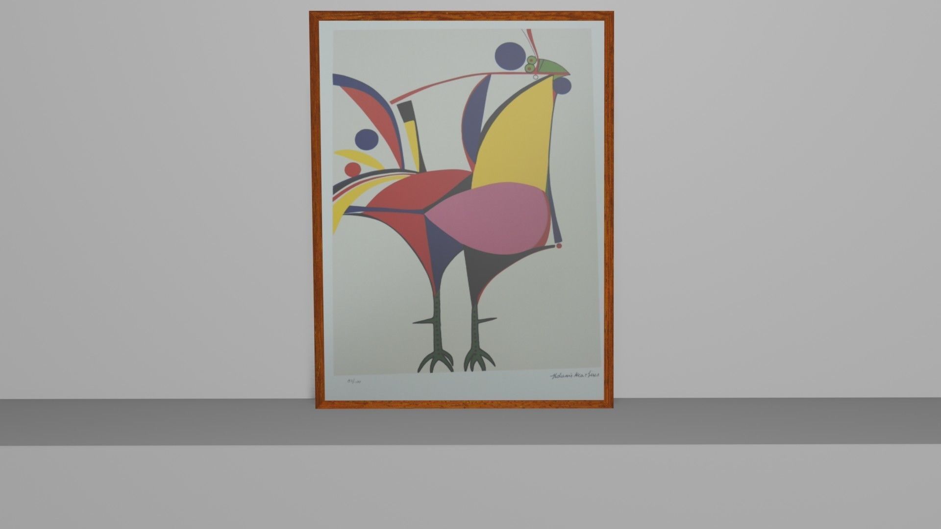 Aldemir Martins 3D model painting from brazilian artitst 3D model_2