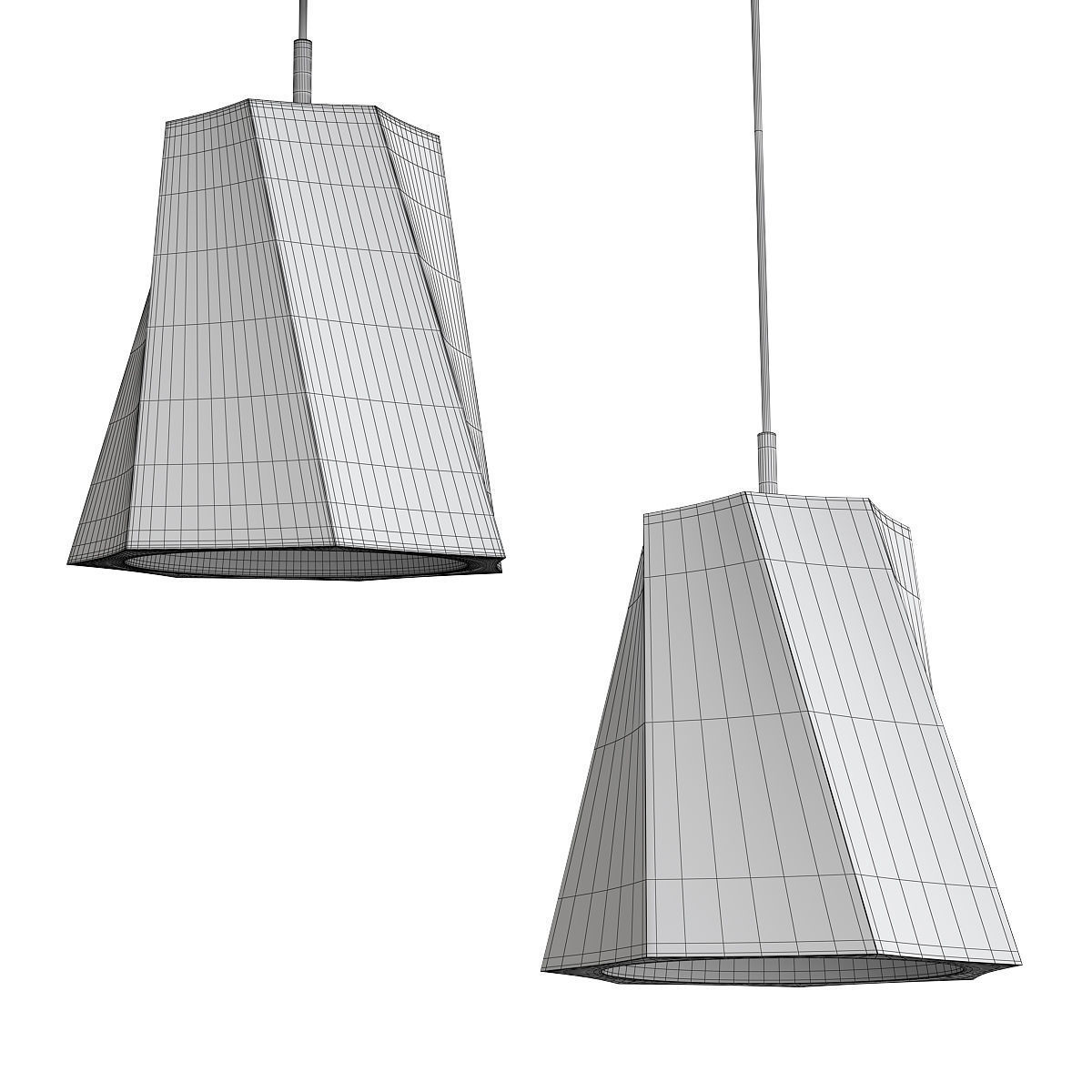 Castle Swing Mini Pendant Light Low-poly 3D model_1