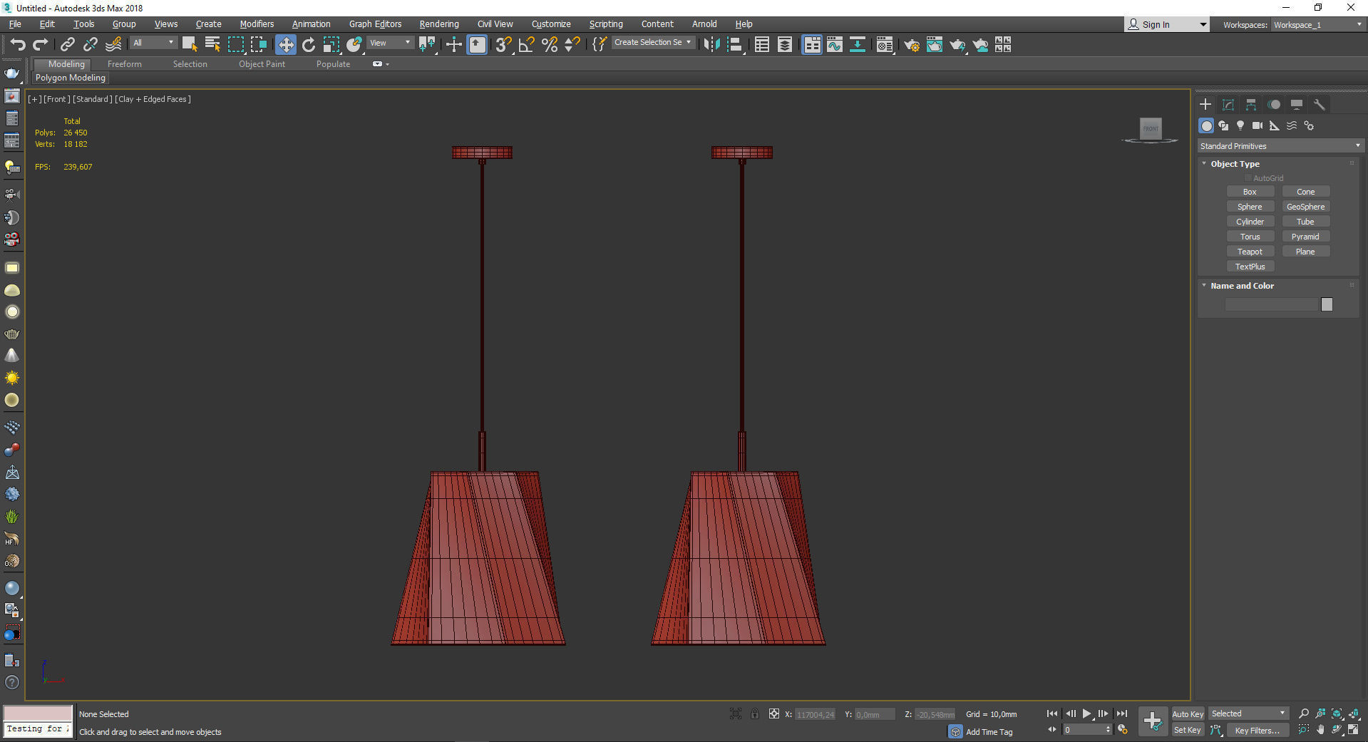 Castle Swing Mini Pendant Light Low-poly 3D model_2