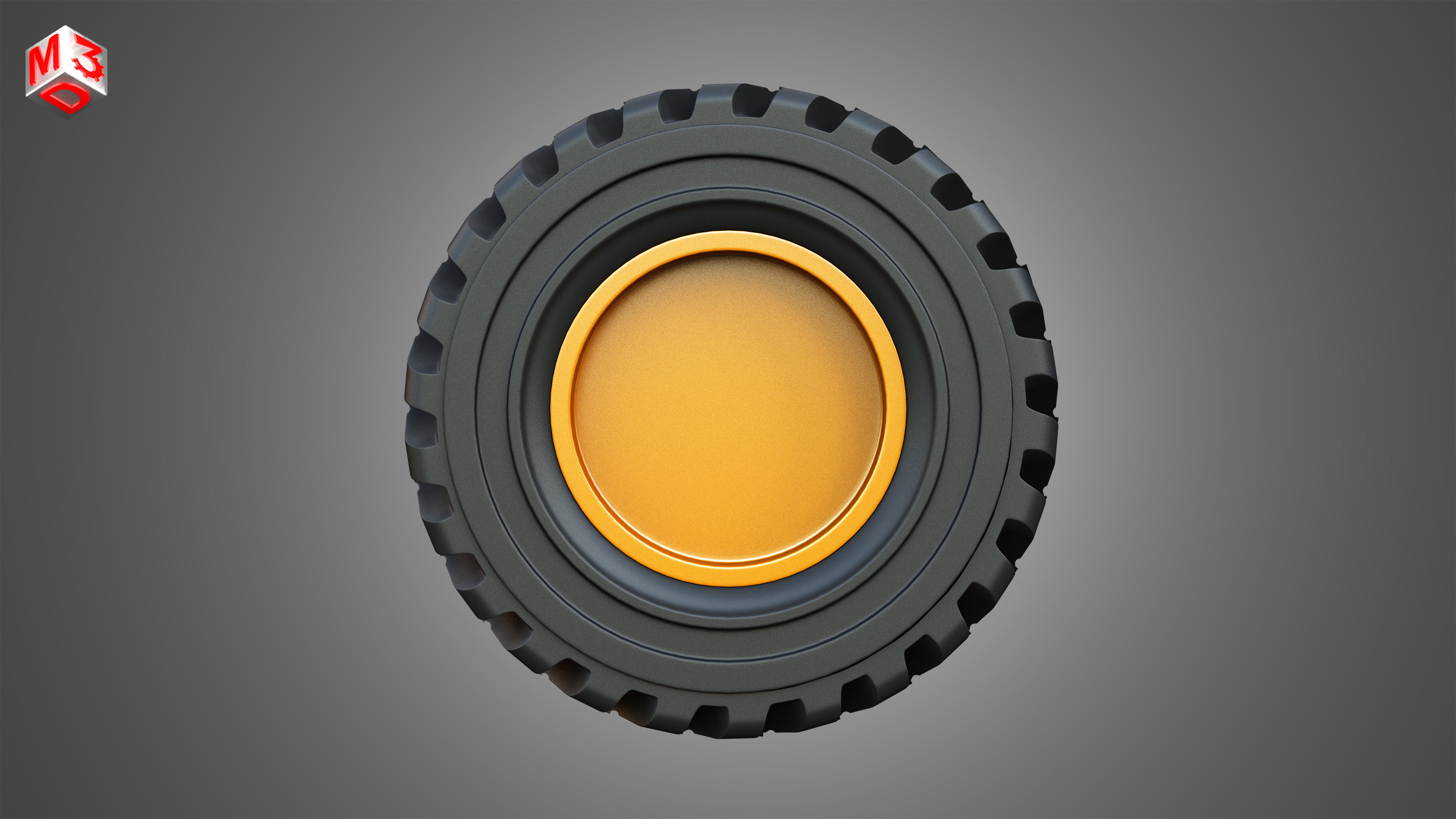 H21D Forestry Harvester Wheel and Tire 3D model_5