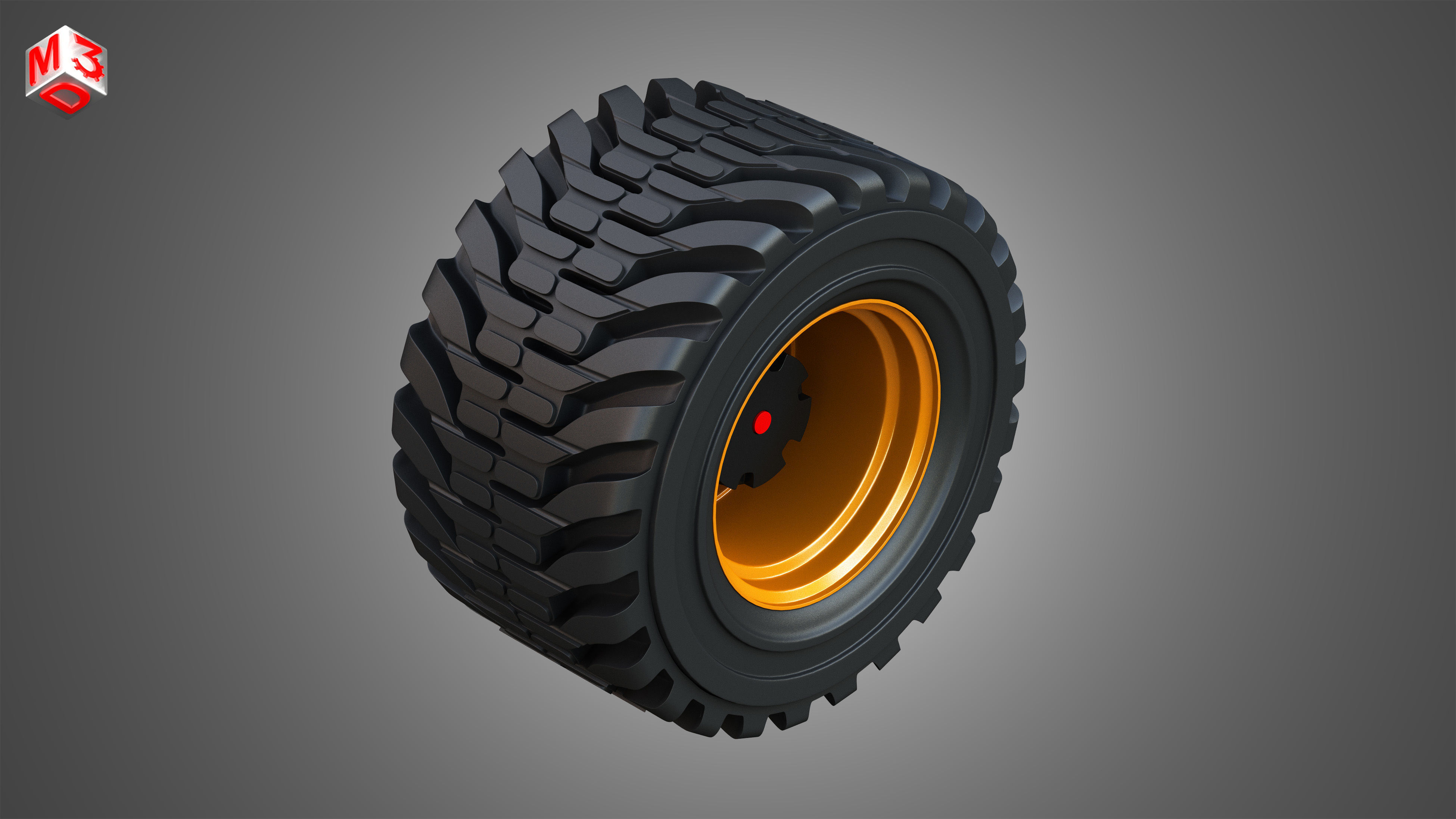 H21D Forestry Harvester Wheel and Tire 3D model_6