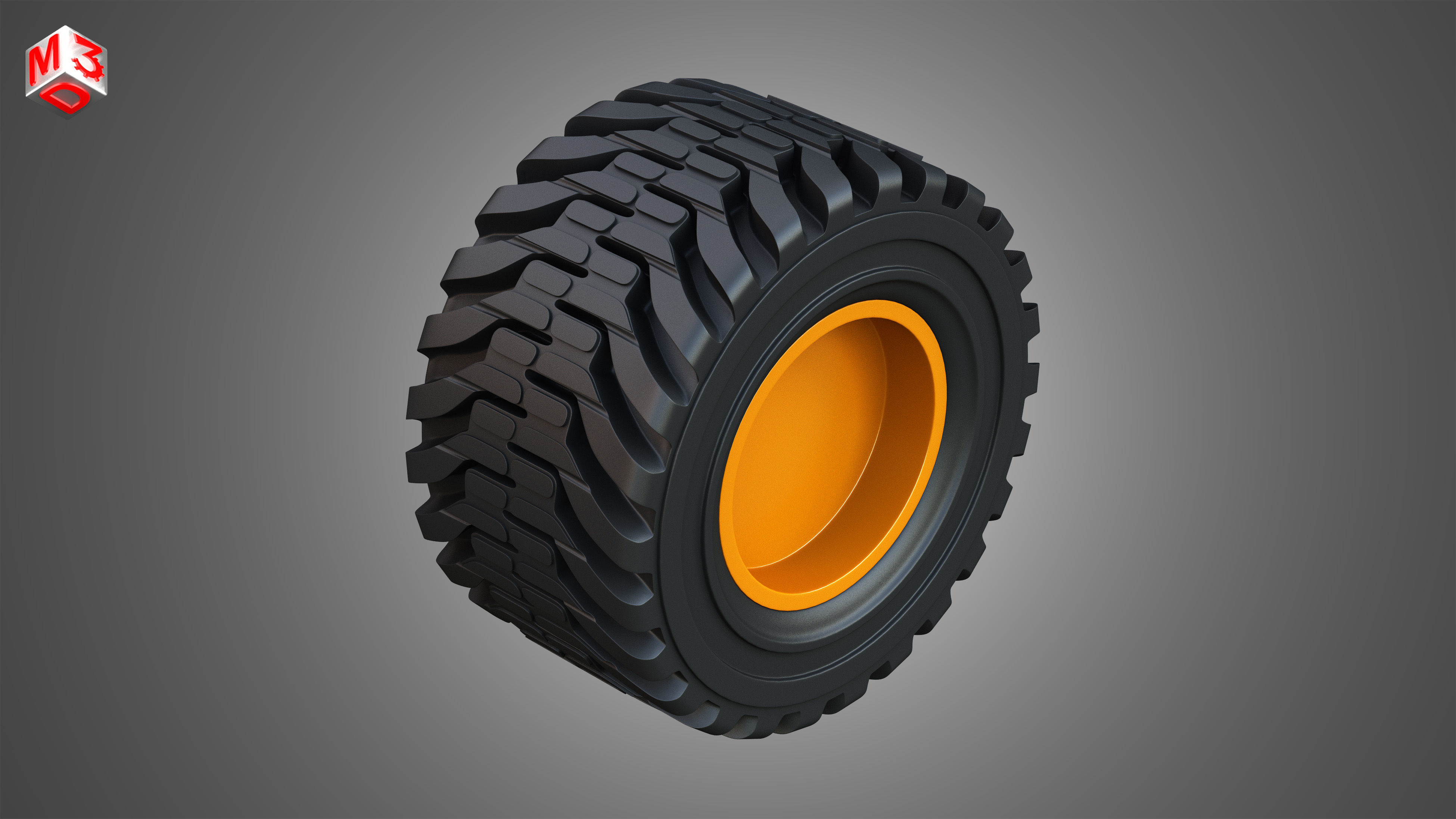 H21D Forestry Harvester Wheel and Tire 3D model_7