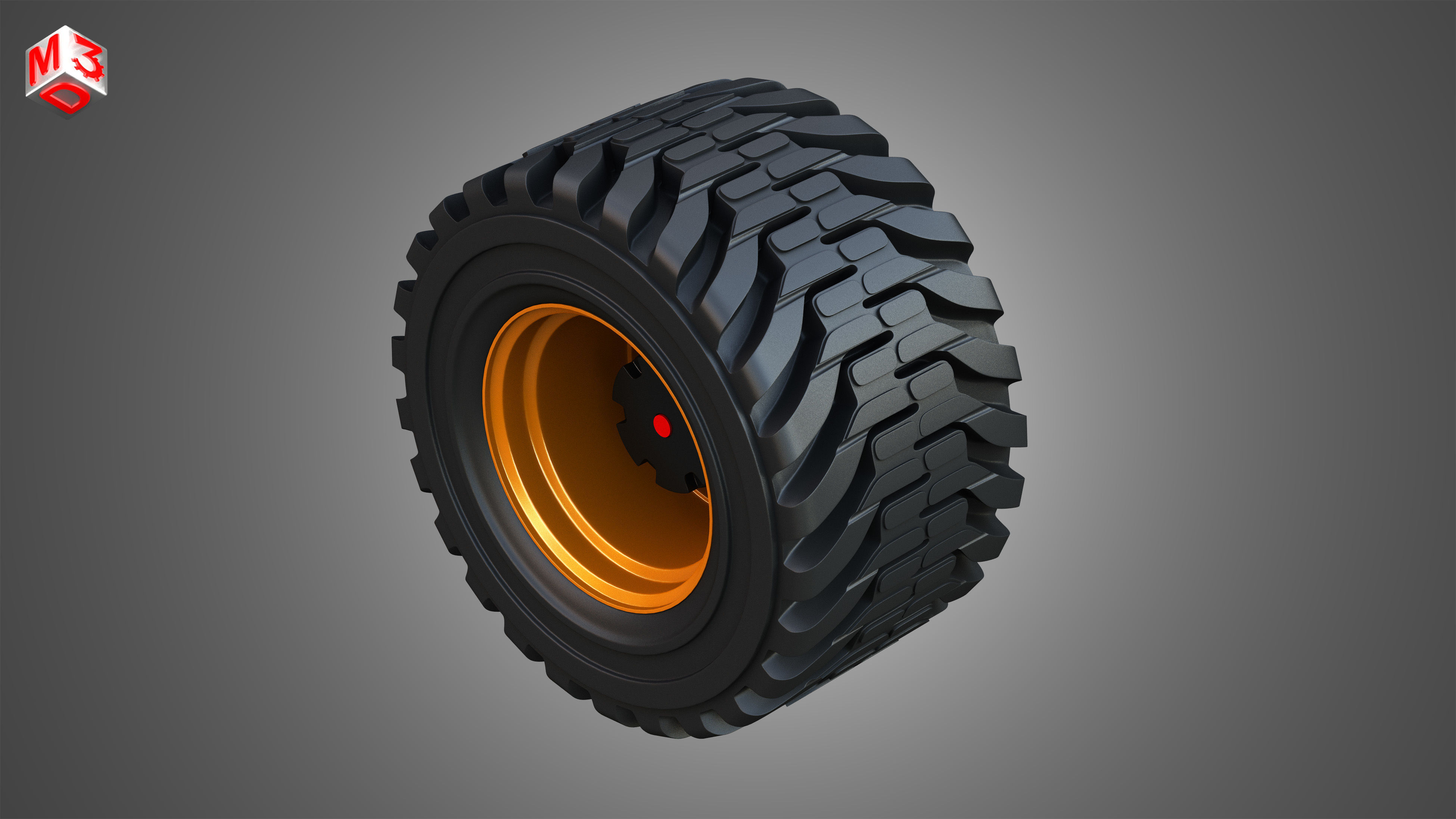 H21D Forestry Harvester Wheel and Tire 3D model_8