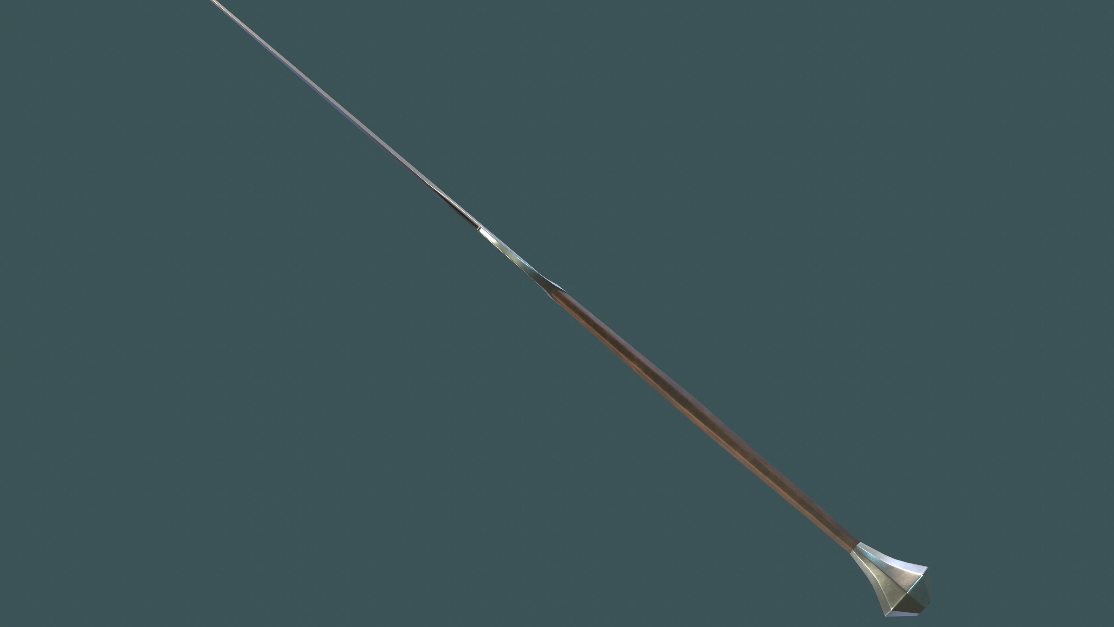 Albion Dane Medieval Sword PBR game ready Low-poly 3D model_6