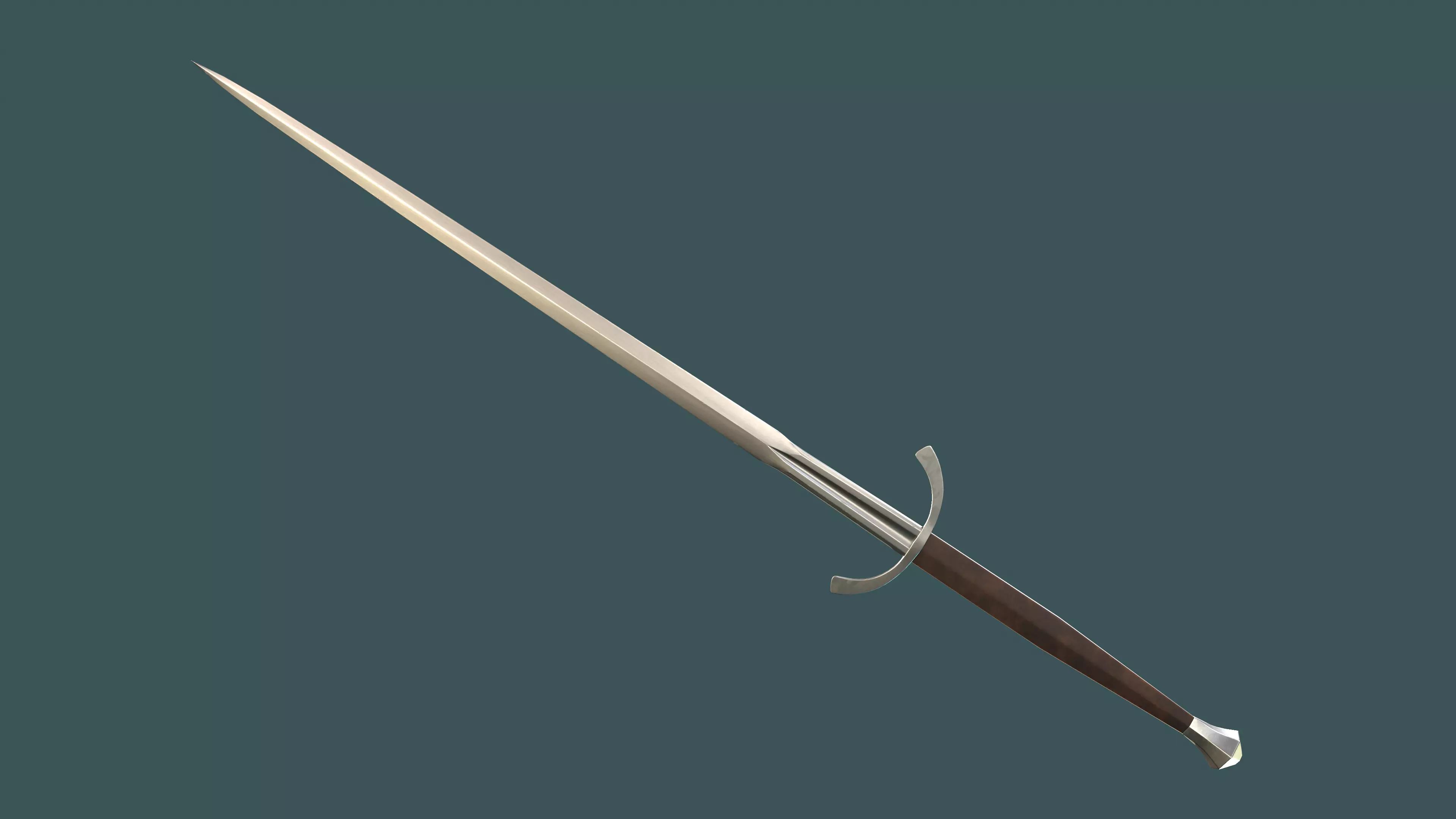 Albion Dane Medieval Sword PBR game ready Low-poly 3D model_0