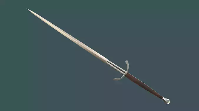 Albion Dane Medieval Sword PBR game ready Low-poly 3D model