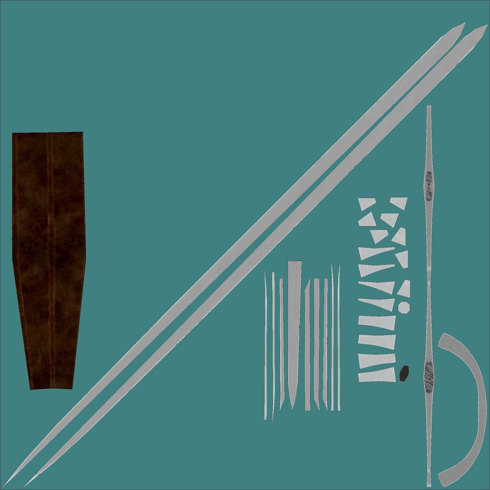 Albion Dane Medieval Sword PBR game ready Low-poly 3D model_8