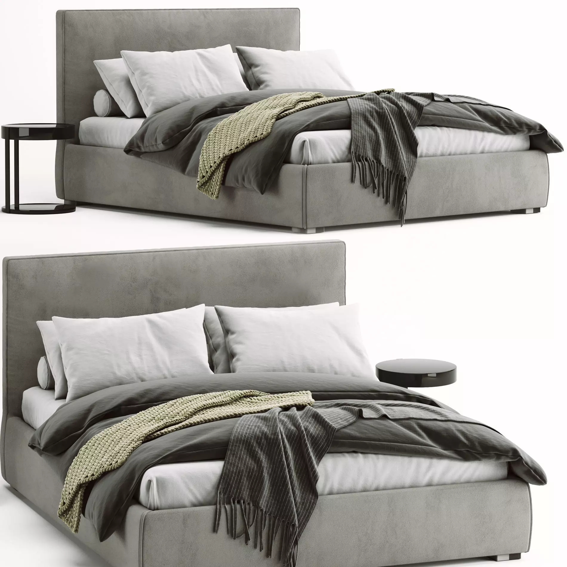 Bed Meridiani Stone  3D model_0