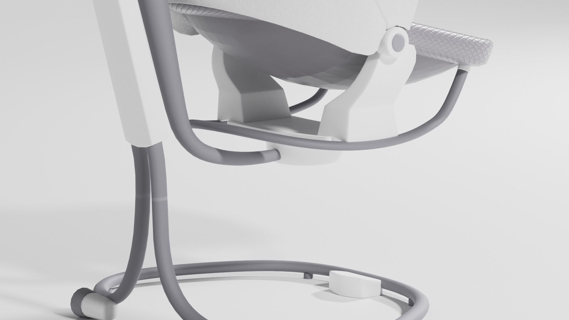 White and gray baby soother with swivel S Low-poly 3D model_4