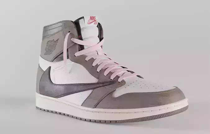 Jordan 1 Travis Scott Shoe  Low-poly 3D model
