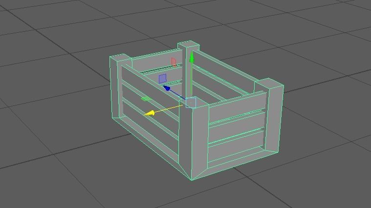 Wooden Crate Free low-poly 3D model_2