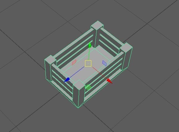 Wooden Crate Free low-poly 3D model_3