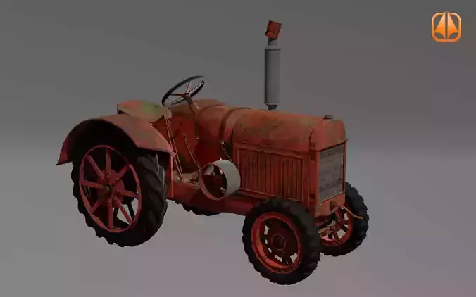 Old Farm Track Low-poly 3D model