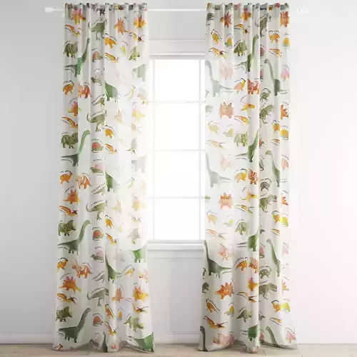 HM curtain 2 for kids room 3D model