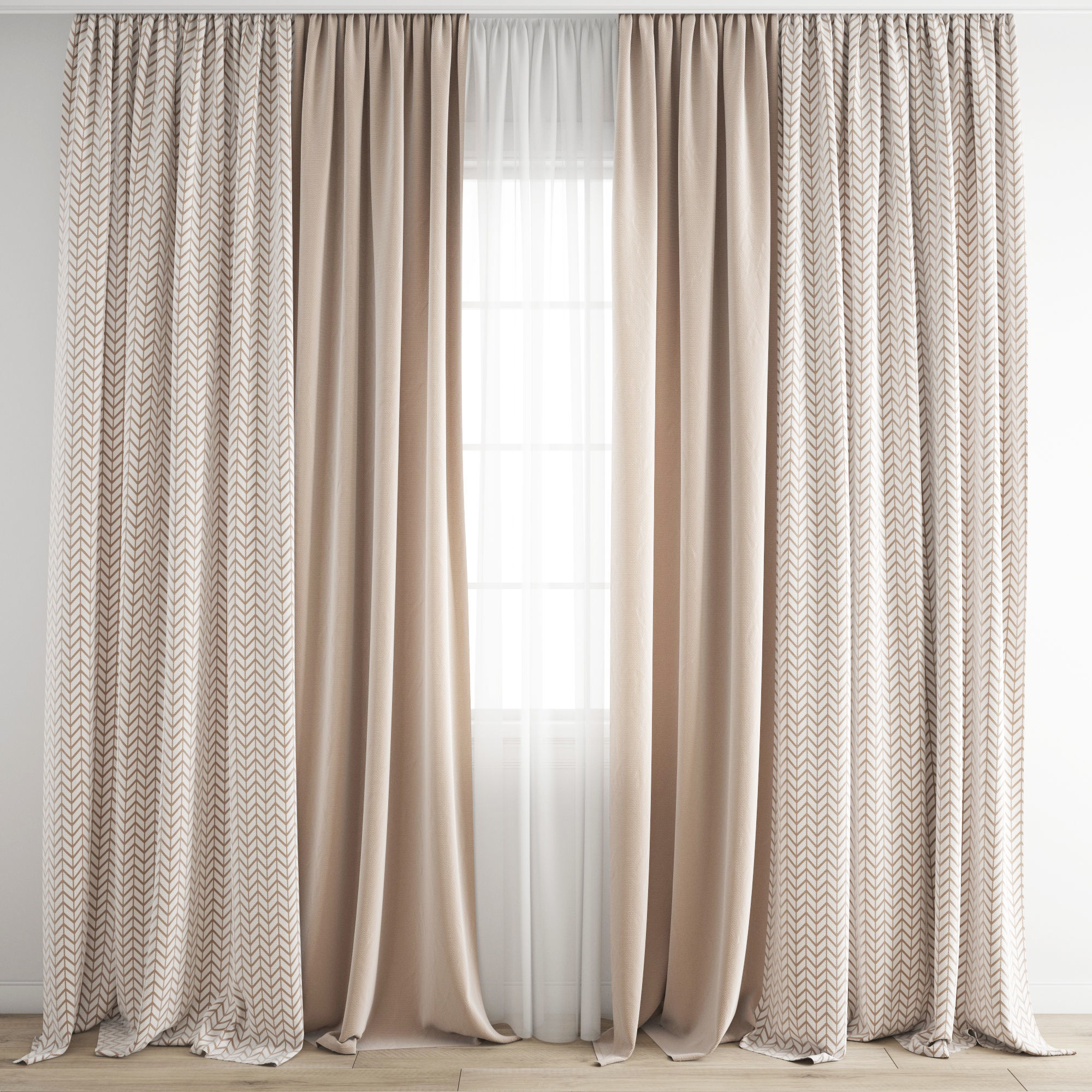 Curtain 250 3D model_2