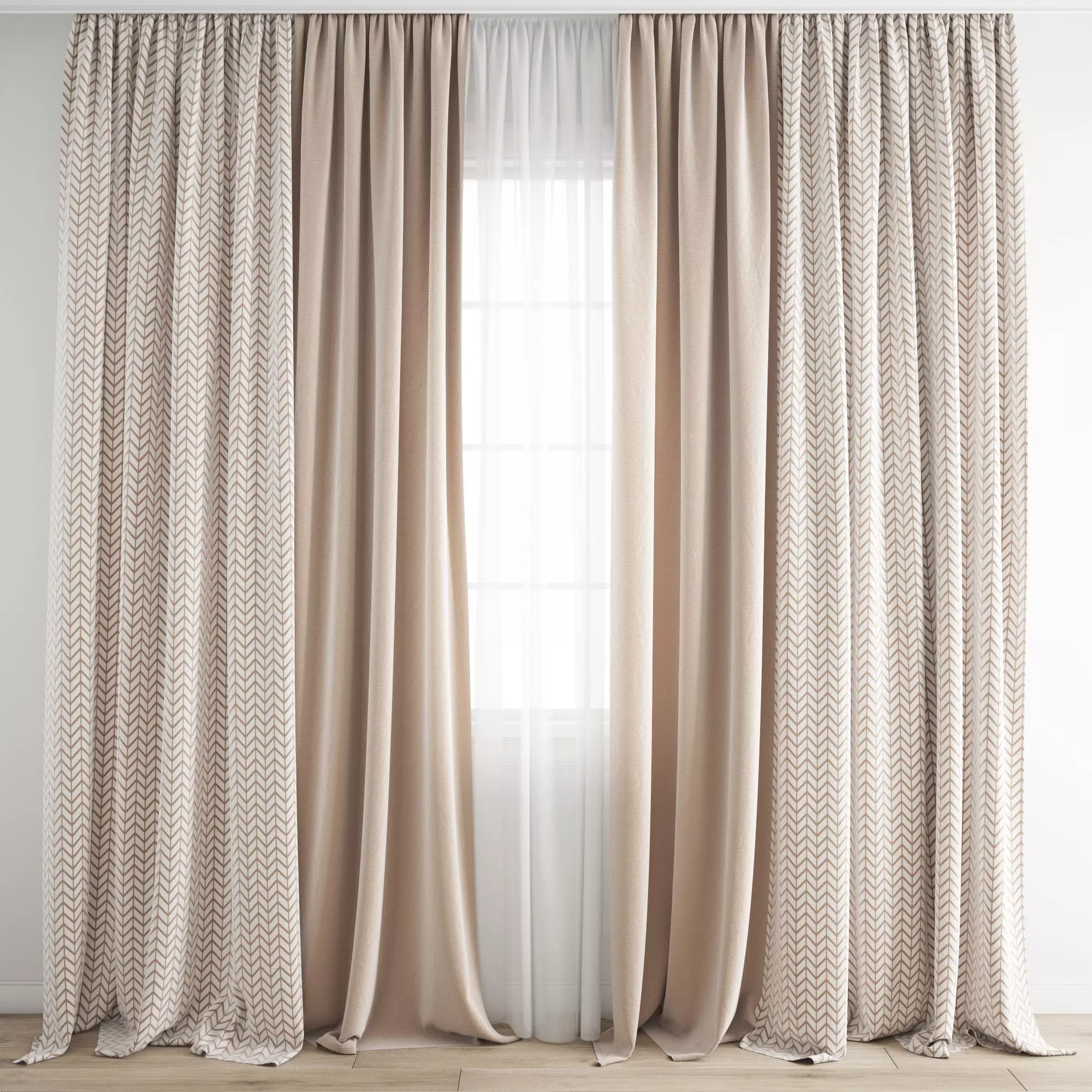 Curtain 250 3D model_0