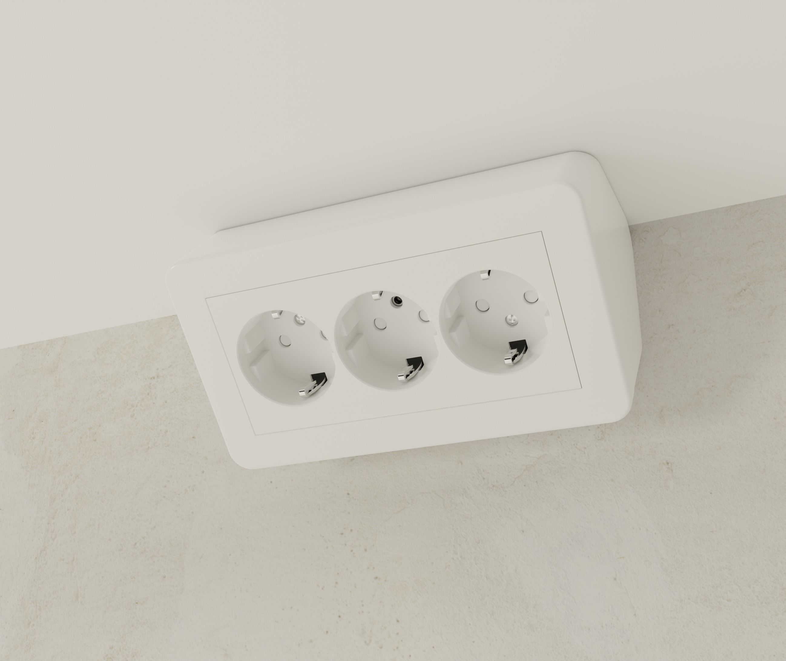 Pack of electrical outlets and switches 3D model_14