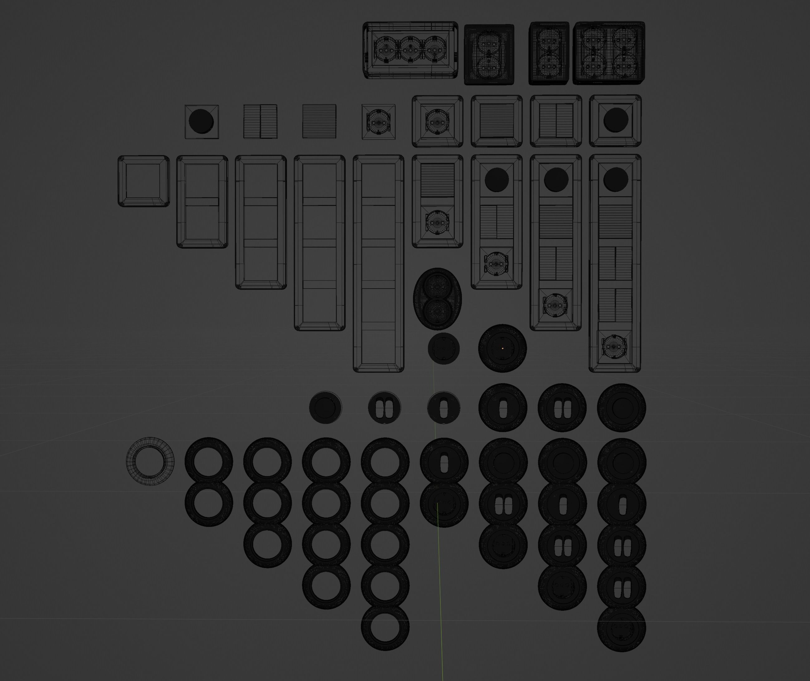 Pack of electrical outlets and switches 3D model_34