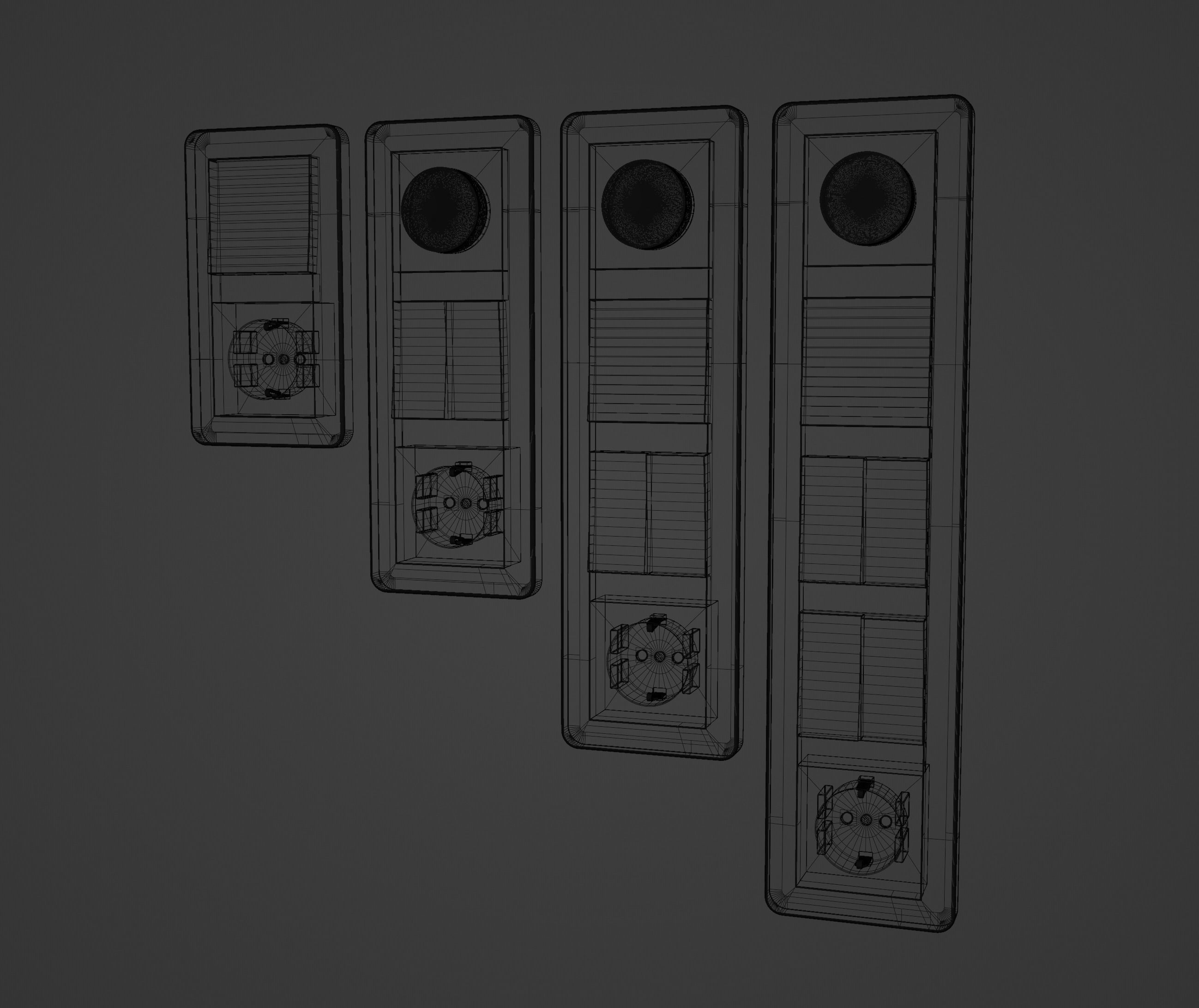Pack of electrical outlets and switches 3D model_33