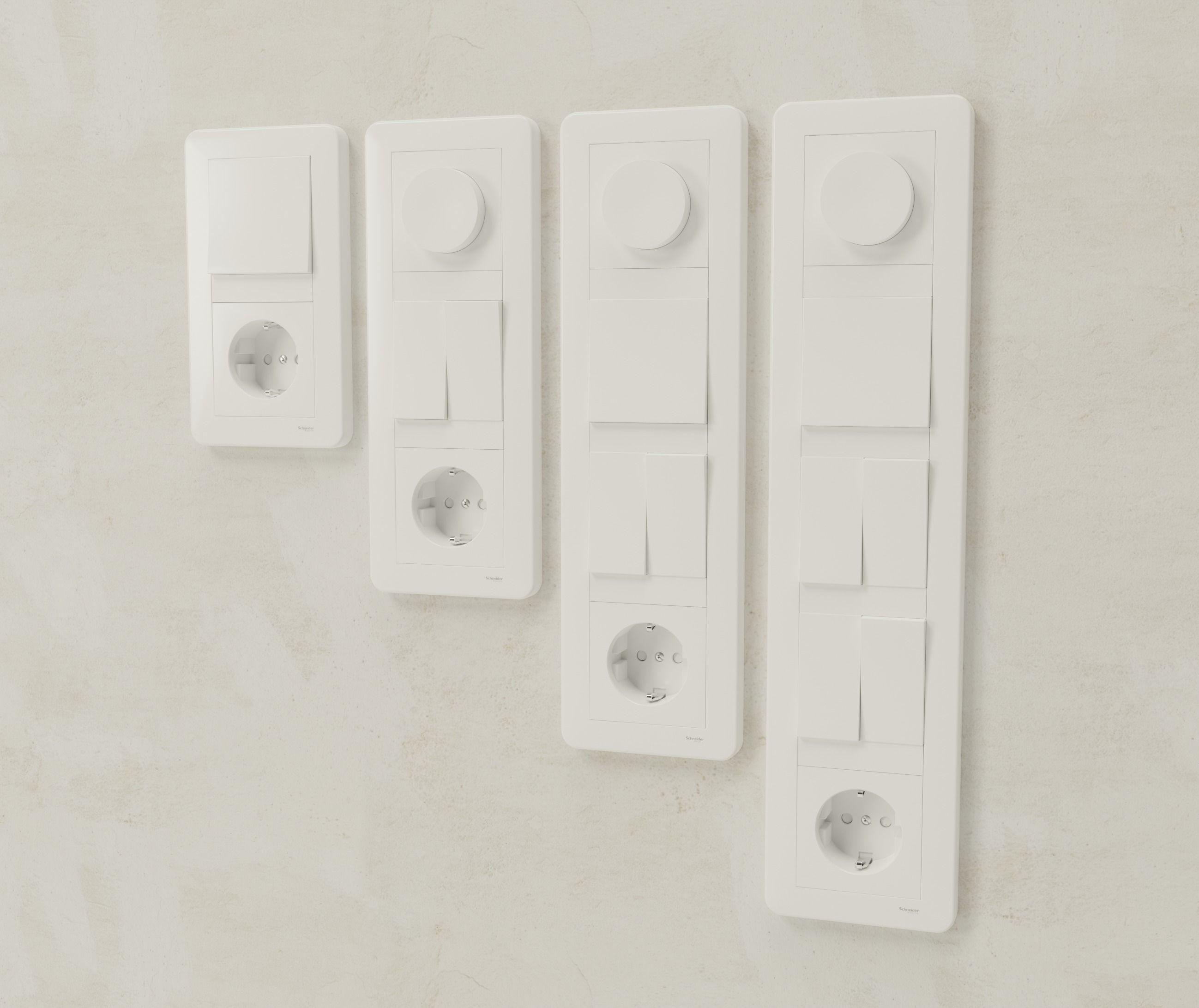 Pack of electrical outlets and switches 3D model_15