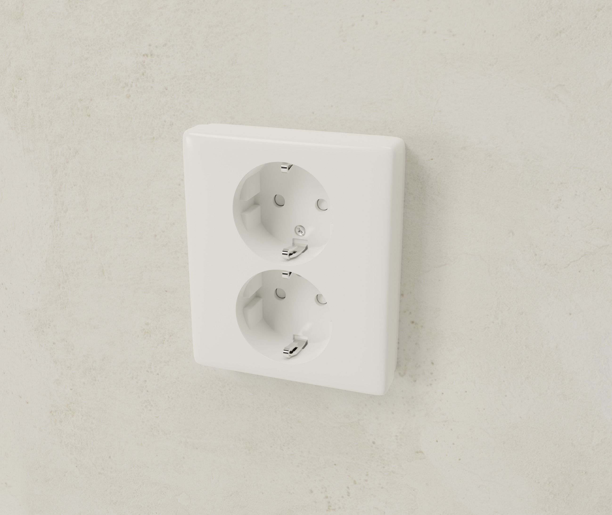 Pack of electrical outlets and switches 3D model_3
