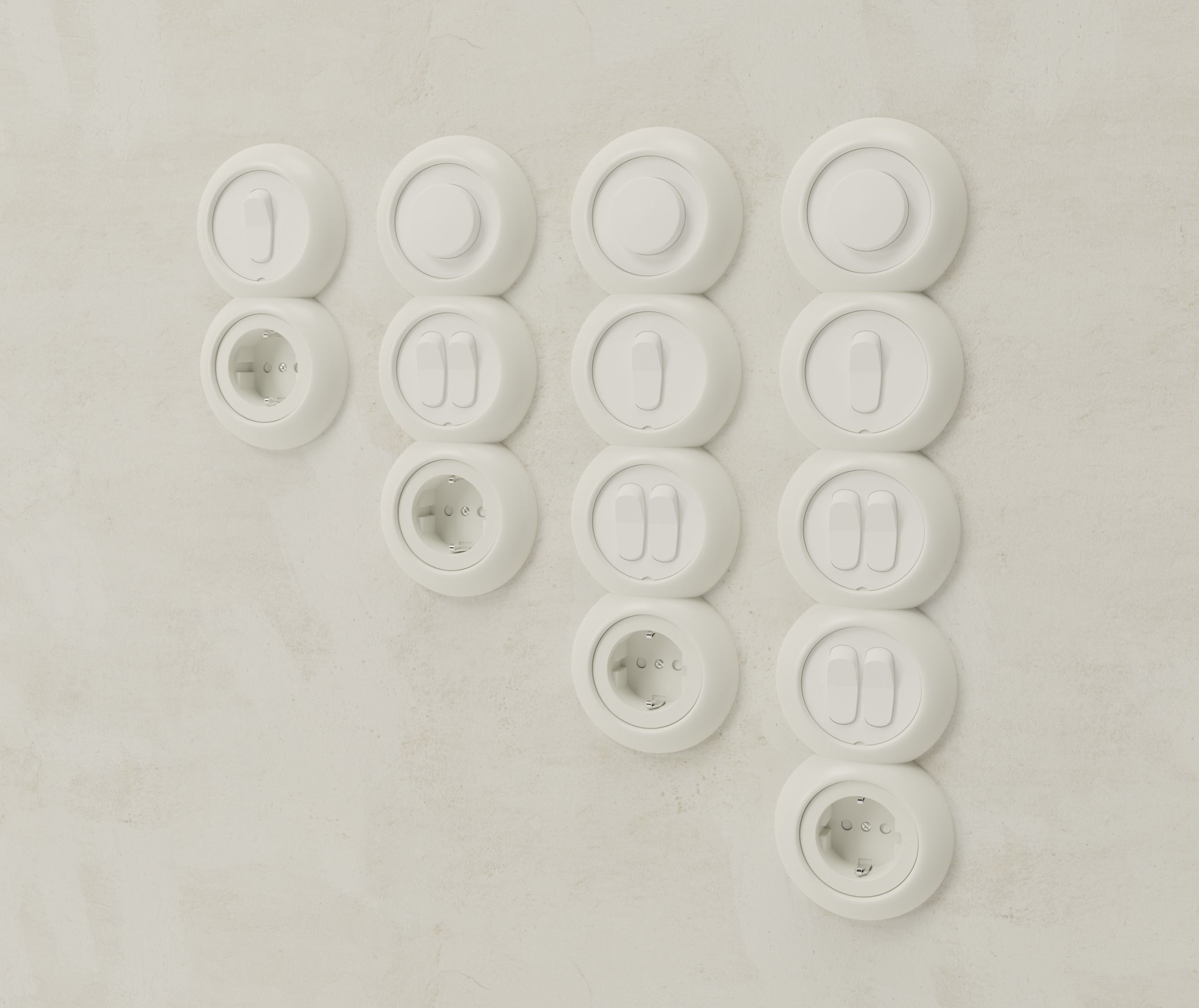 Pack of electrical outlets and switches 3D model_17