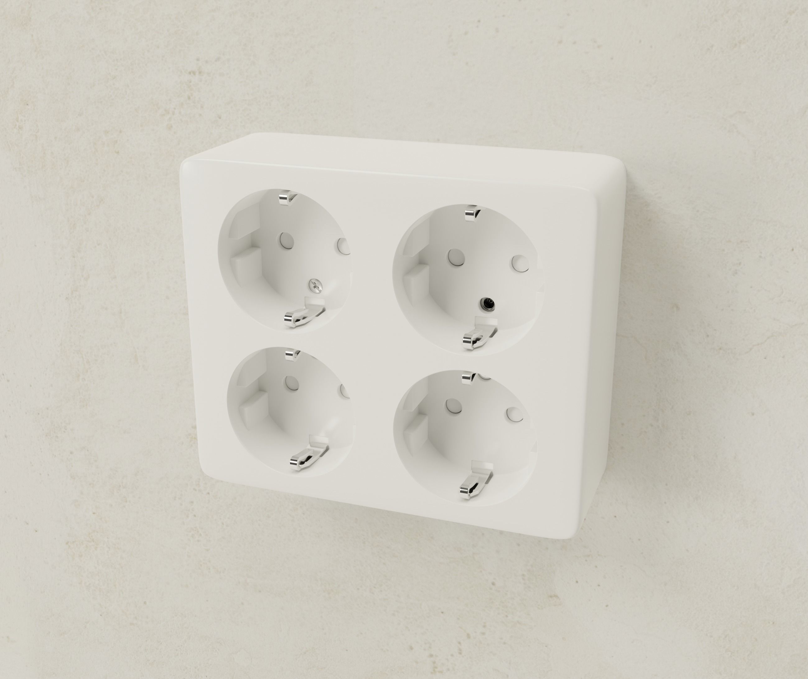 Pack of electrical outlets and switches 3D model_5