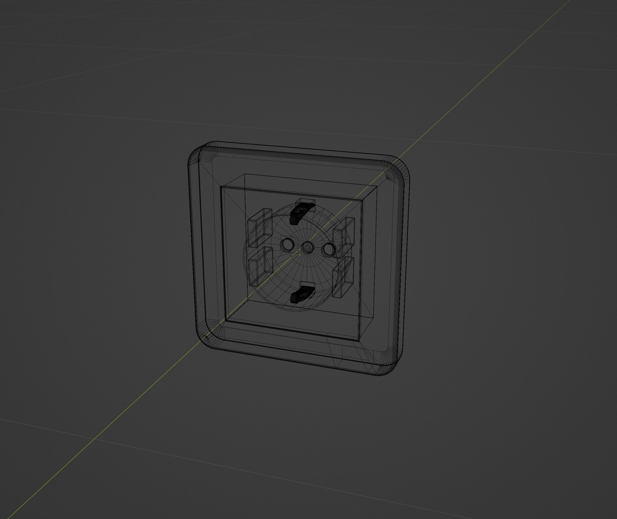 Pack of electrical outlets and switches 3D model_21