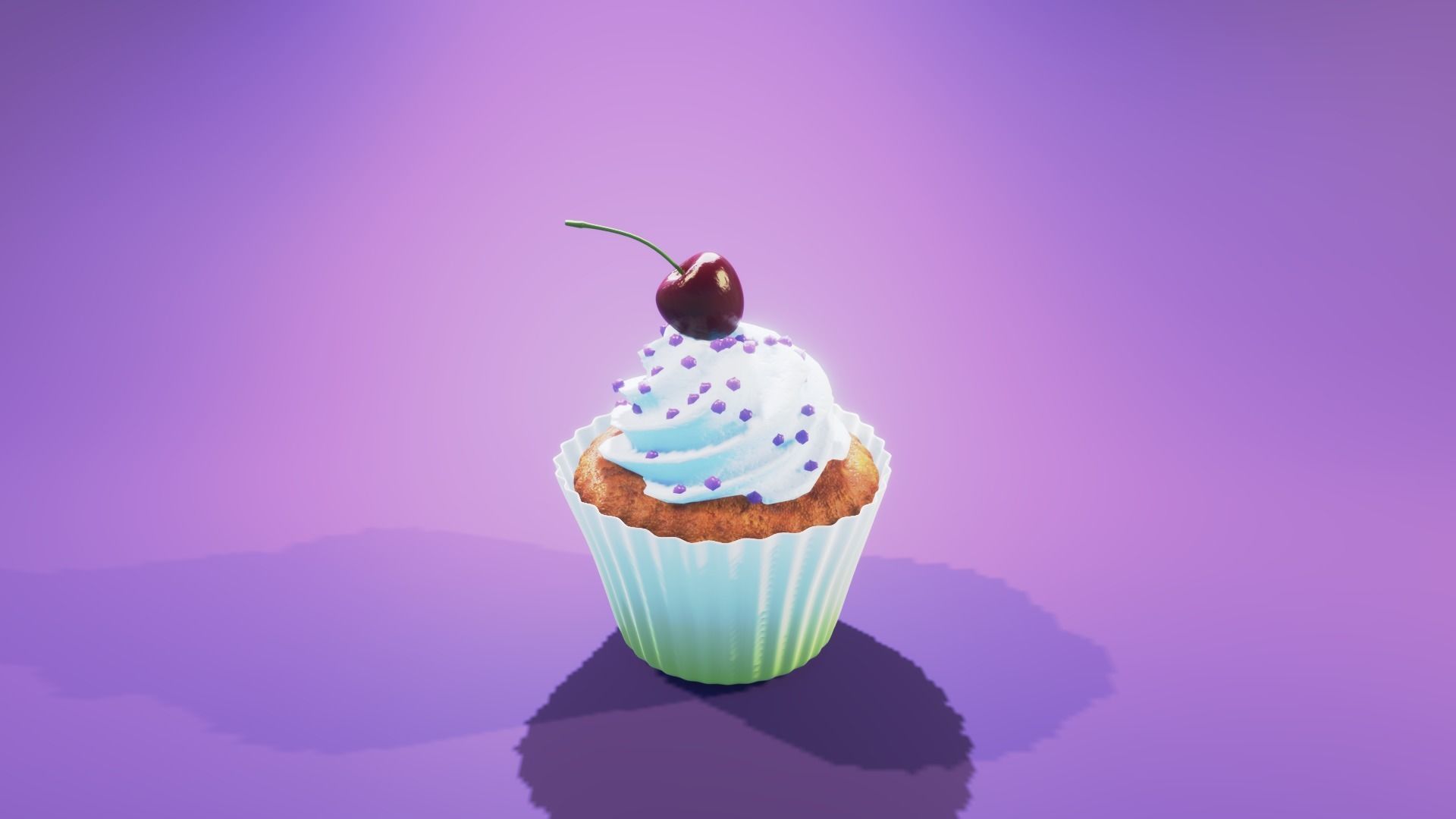 Cola Cupcake and Sushi Low-poly 3D model_5
