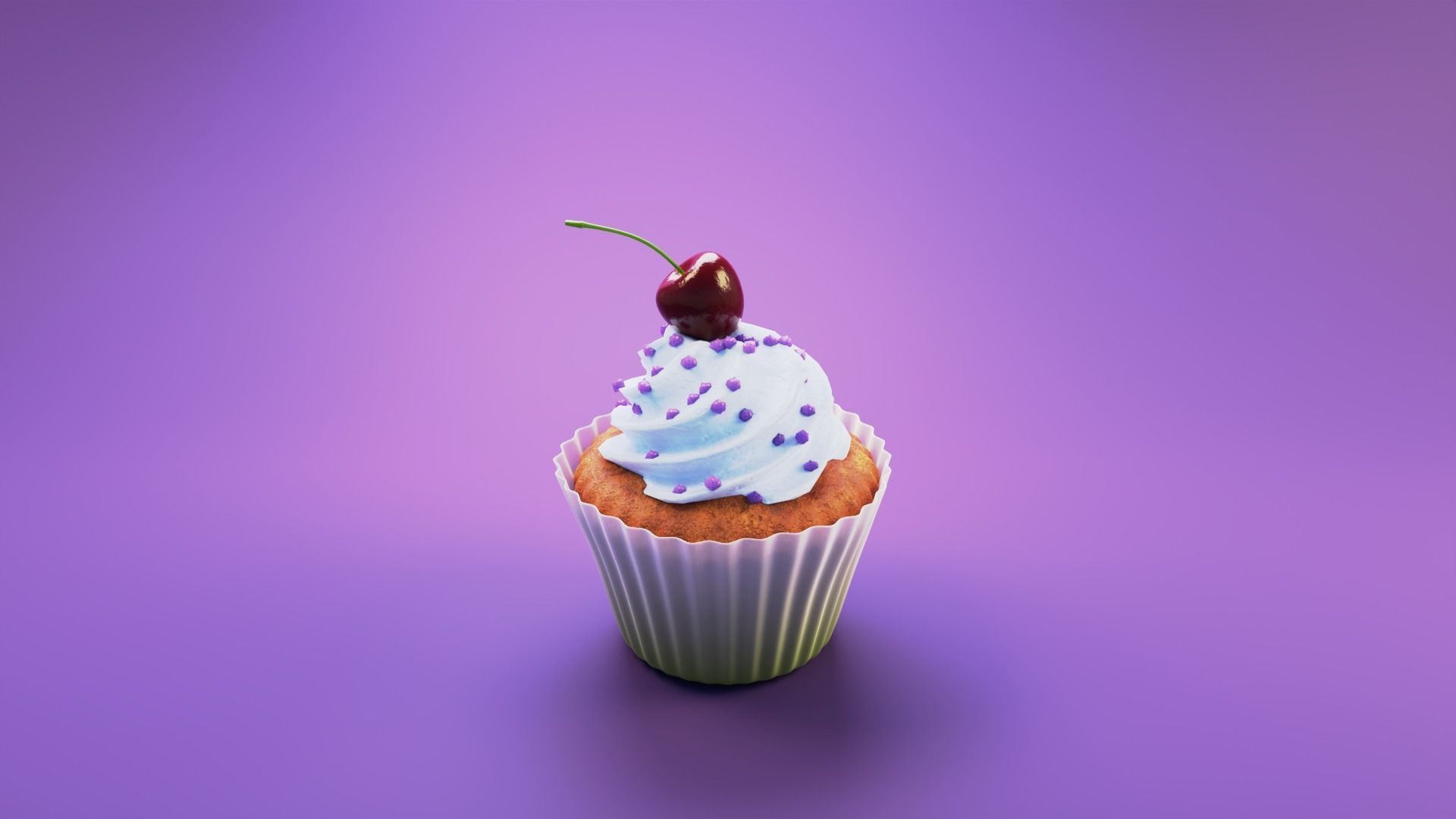 Cola Cupcake and Sushi Low-poly 3D model_2