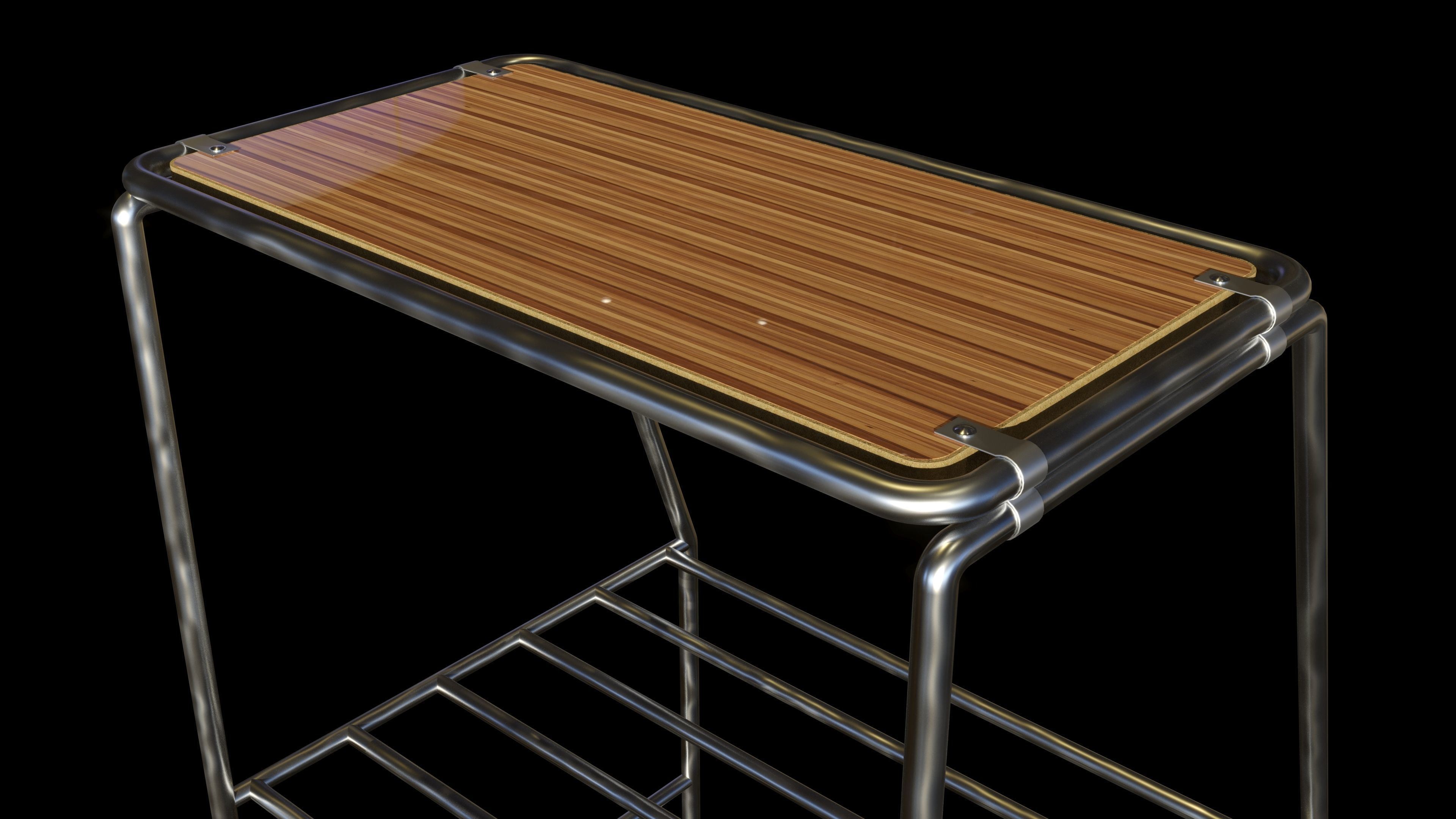 Grundig SuperColor 8642 Vintage TV with Rack 3D model_23