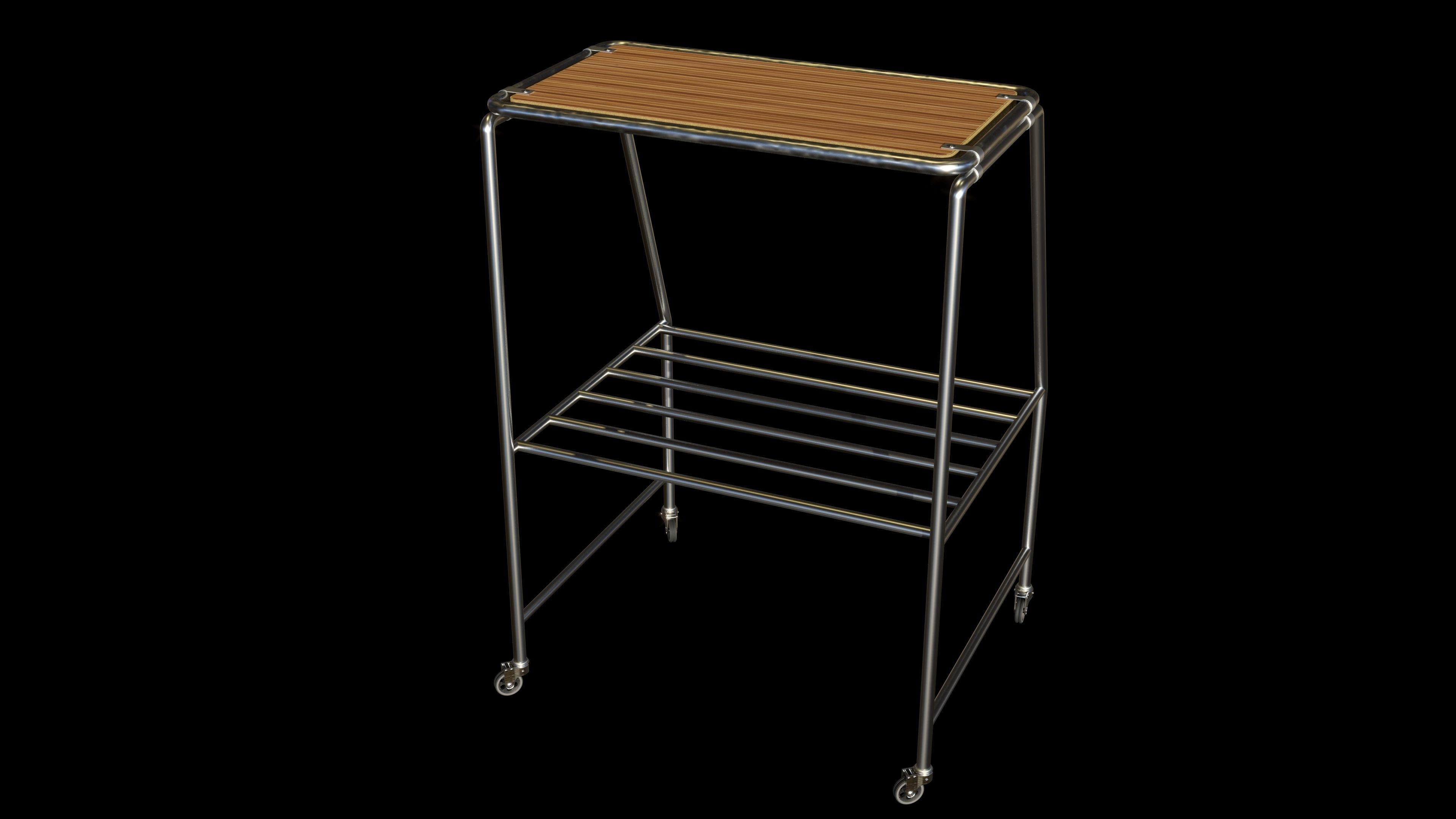 Grundig SuperColor 8642 Vintage TV with Rack 3D model_20