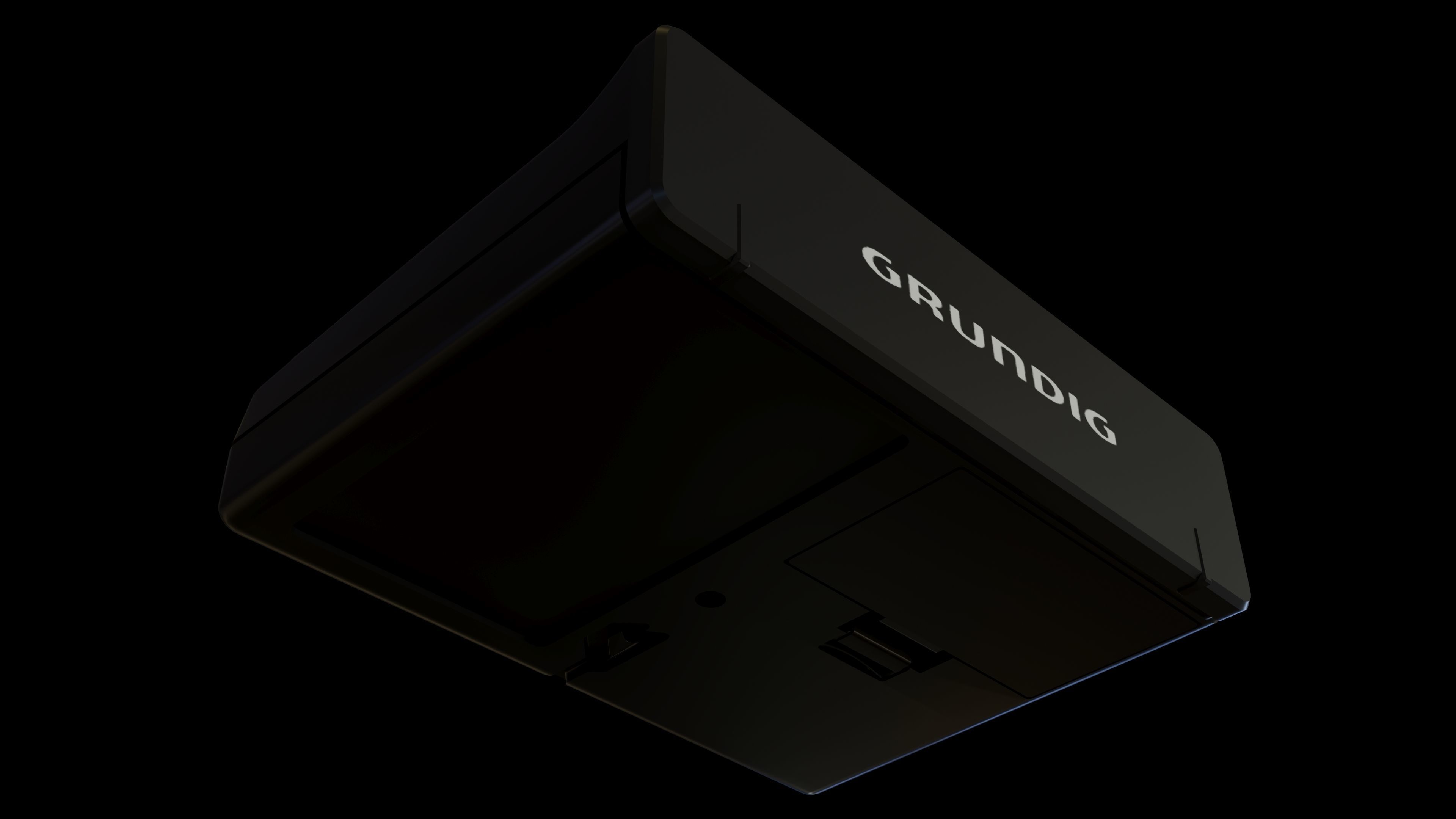 Grundig SuperColor 8642 Vintage TV with Rack 3D model_17