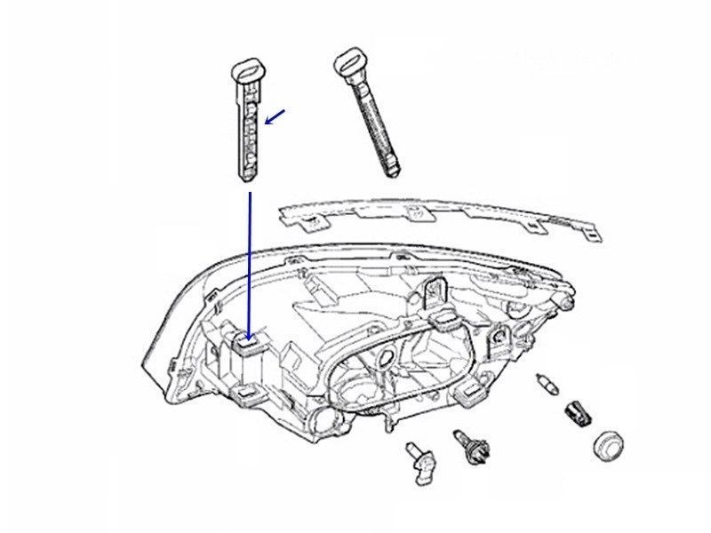 Volvo S60 V60 Headlight-headlamp mounting bracket 31294522 3D print model_2