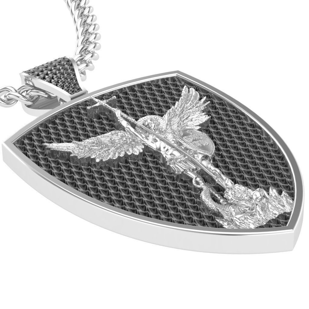 St Michael Archangel Pendant Printable 3D print model_1
