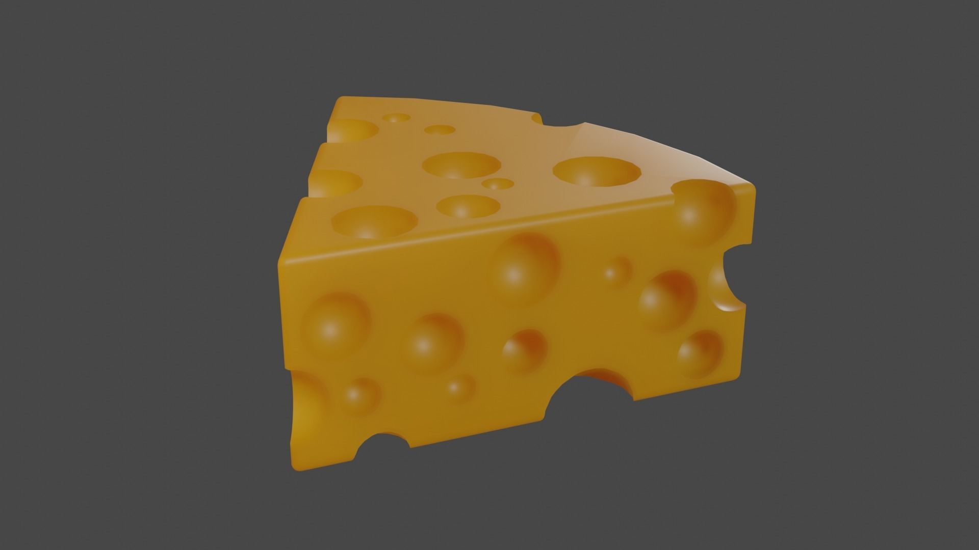 Cheese slice of Low-poly 3D model_13