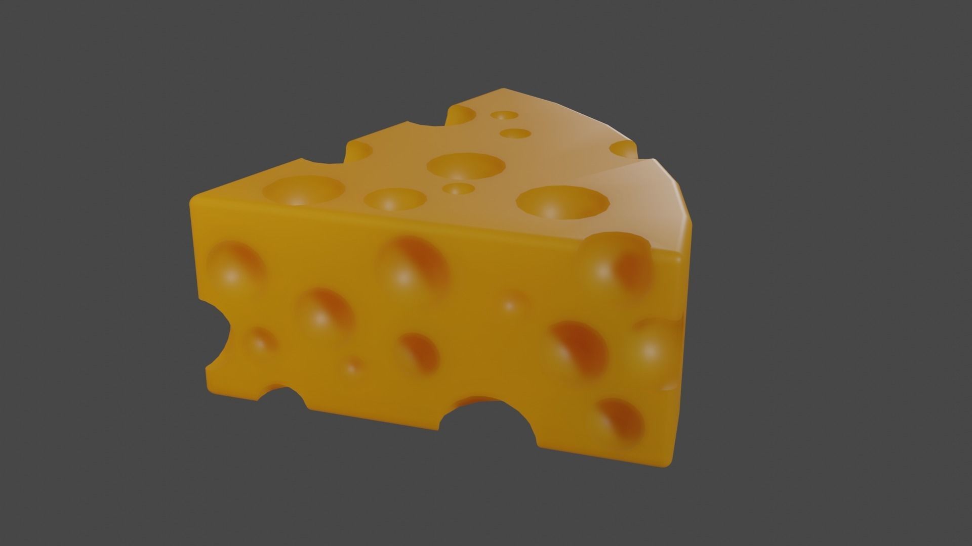 Cheese slice of Low-poly 3D model_8