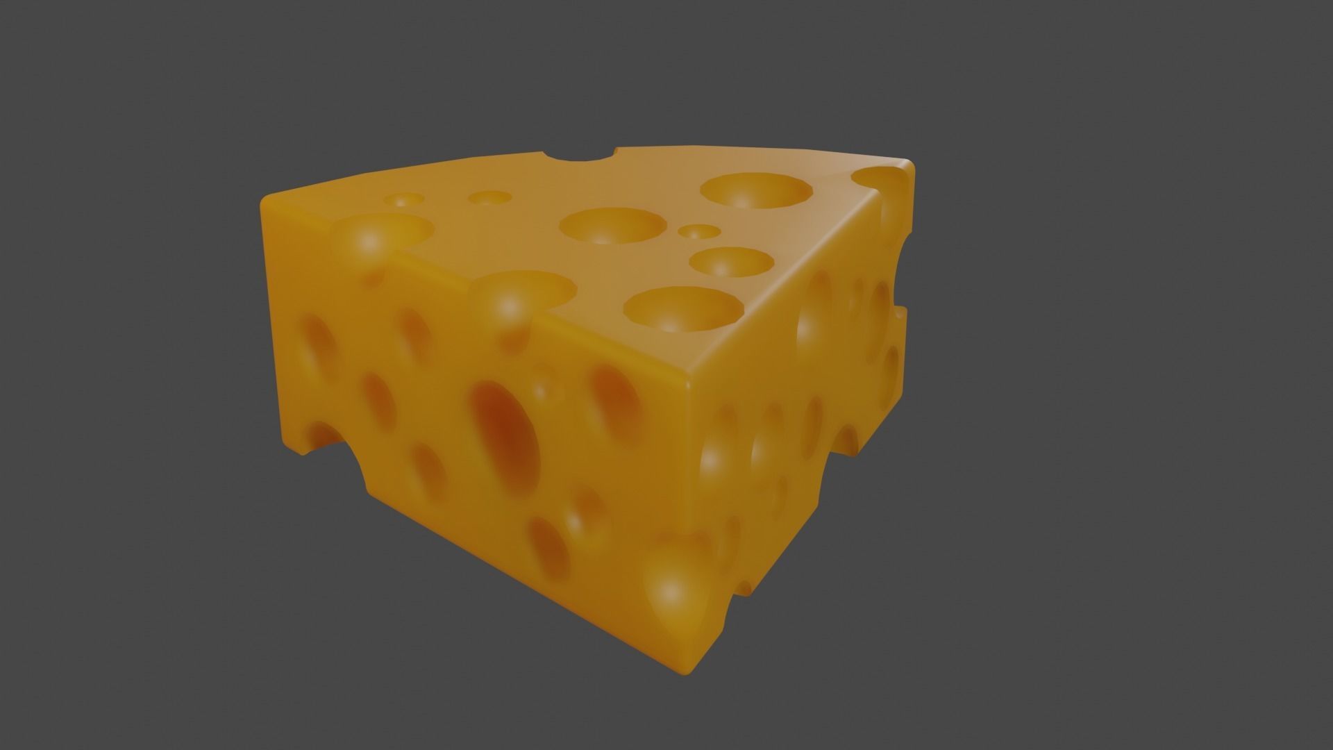 Cheese slice of Low-poly 3D model_15