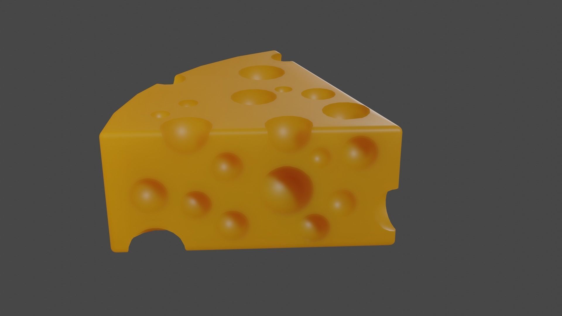 Cheese slice of Low-poly 3D model_14
