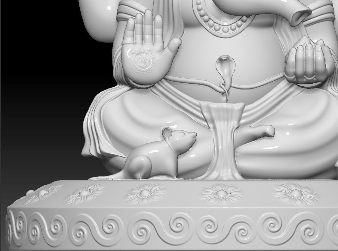 Ganesha idol 3D print model 3D print model_8
