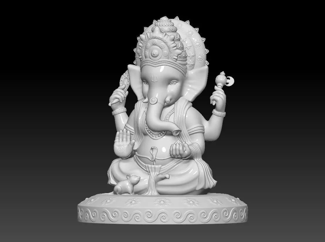 Ganesha idol 3D print model 3D print model_0